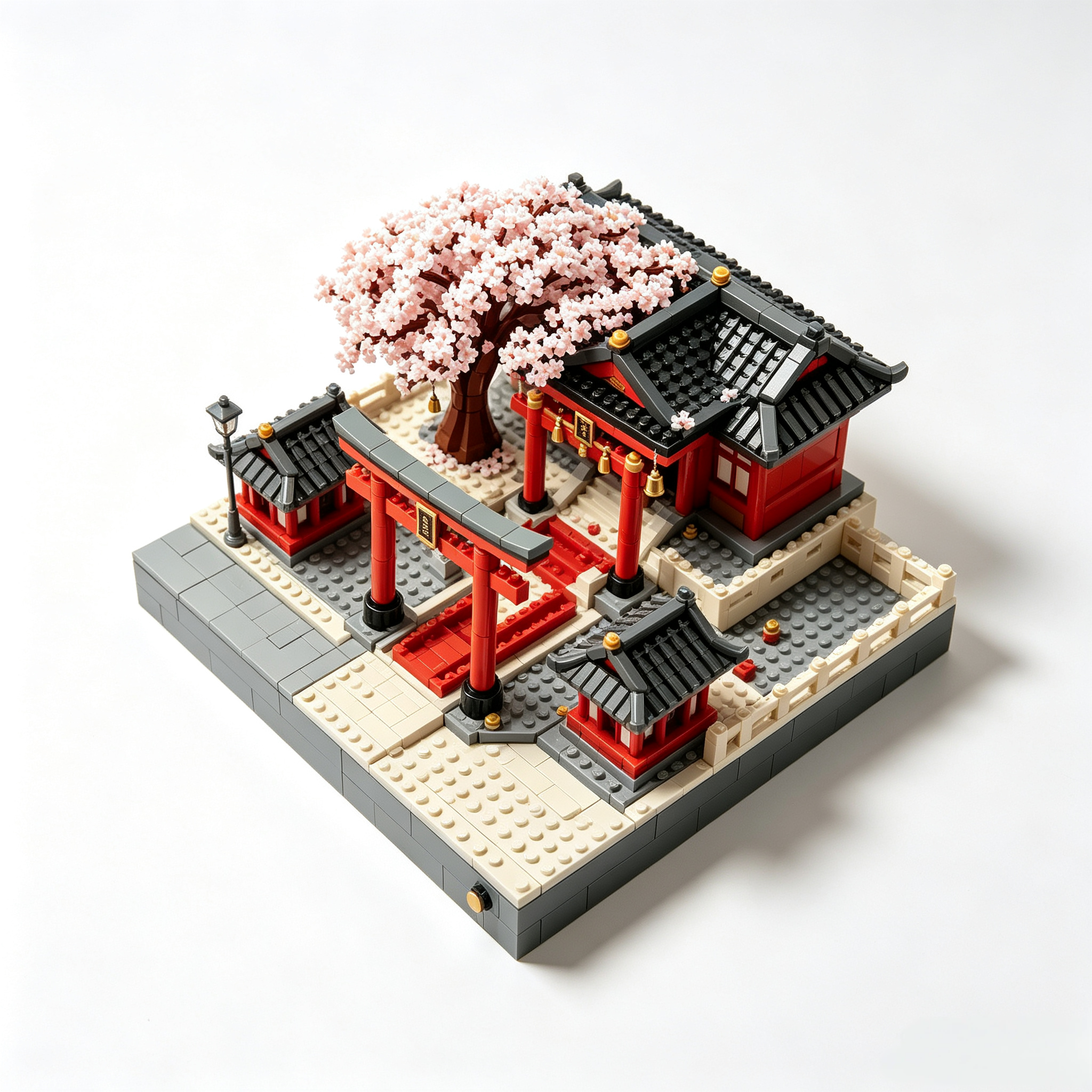 Japanese Sakura Shrine Building Set