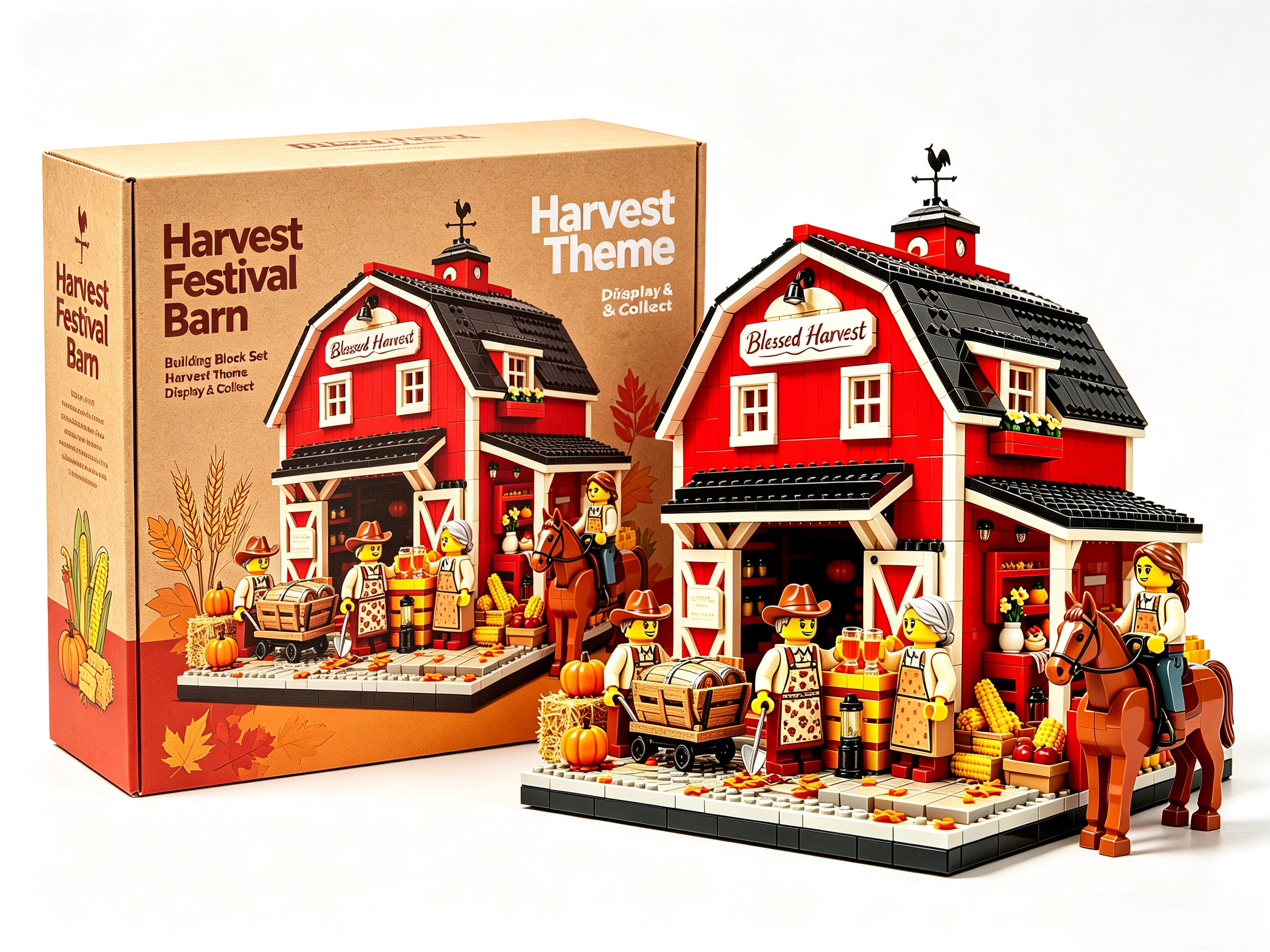 Pumpkin Harvest Barn Building Set