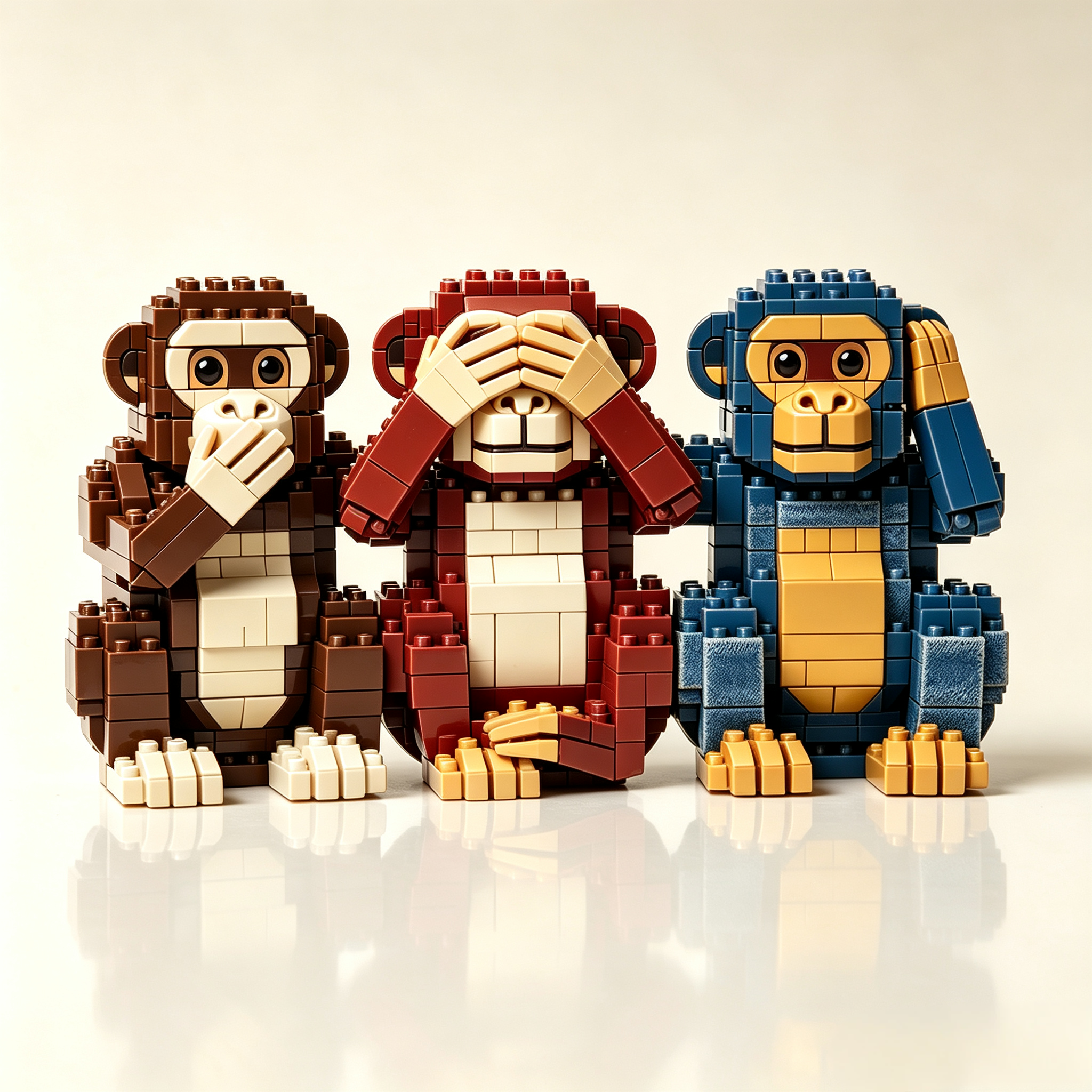 Three Wise Monkeys Building Set