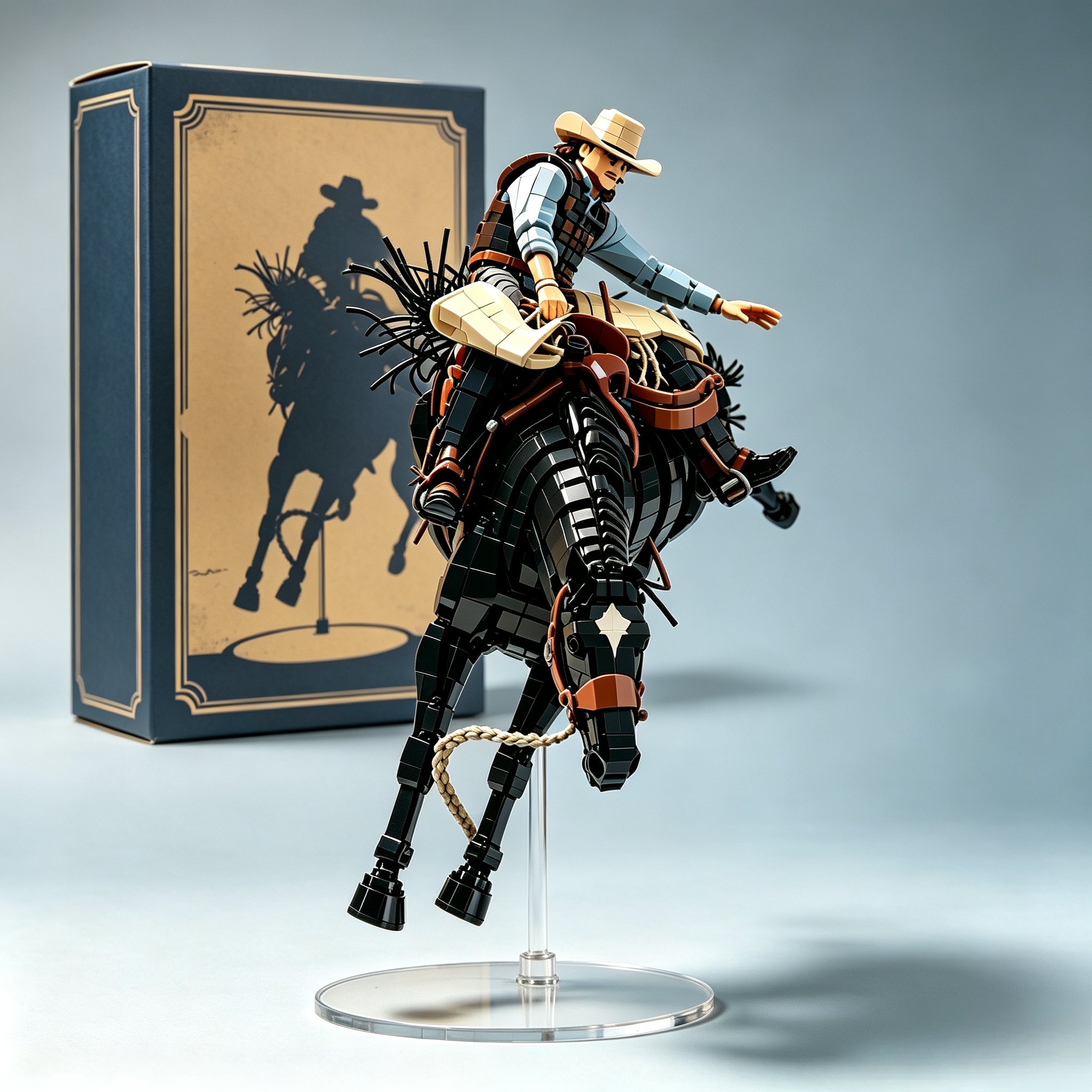 Bucking‑Bronco Cowboy Rodeo Building Set