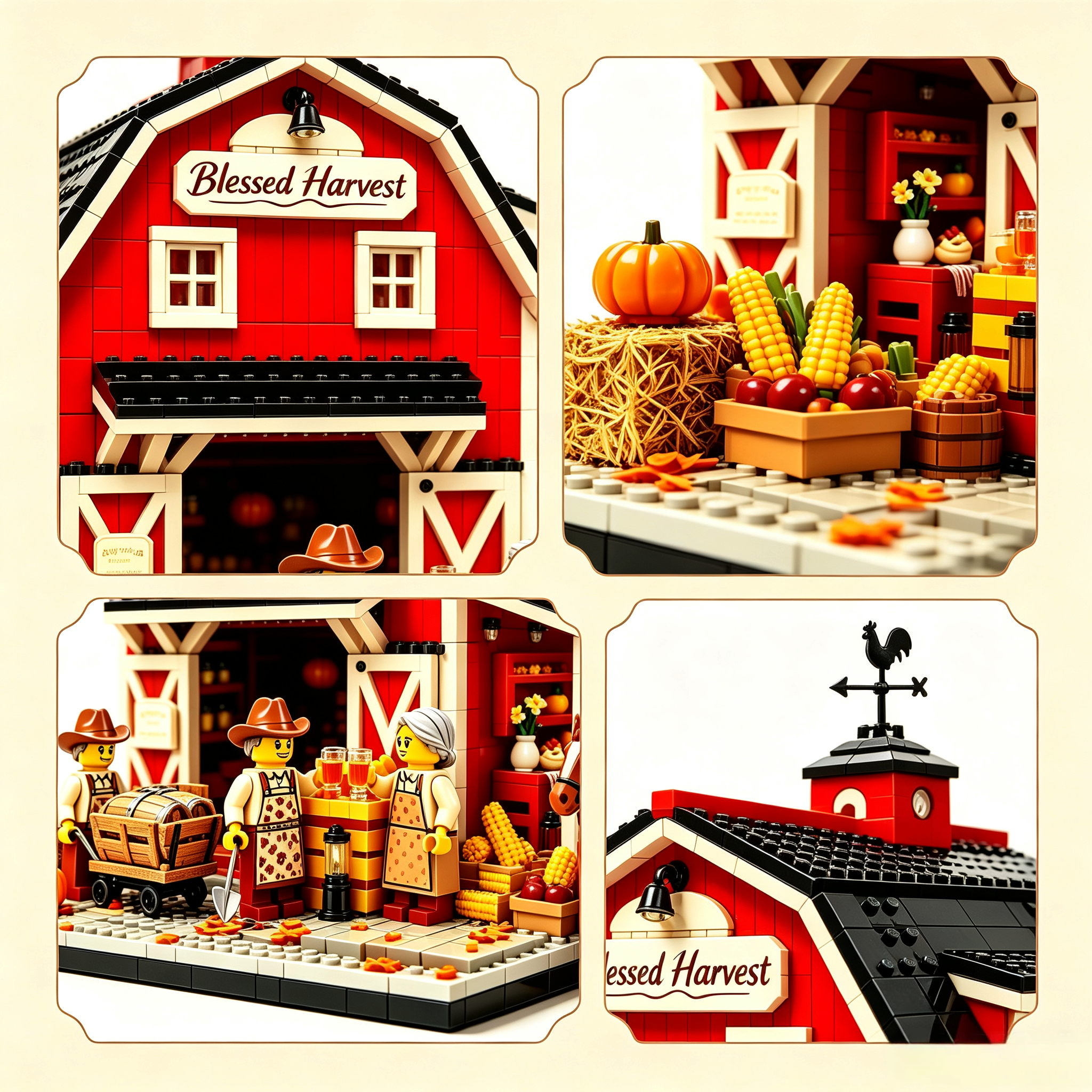 Pumpkin Harvest Barn Building Set