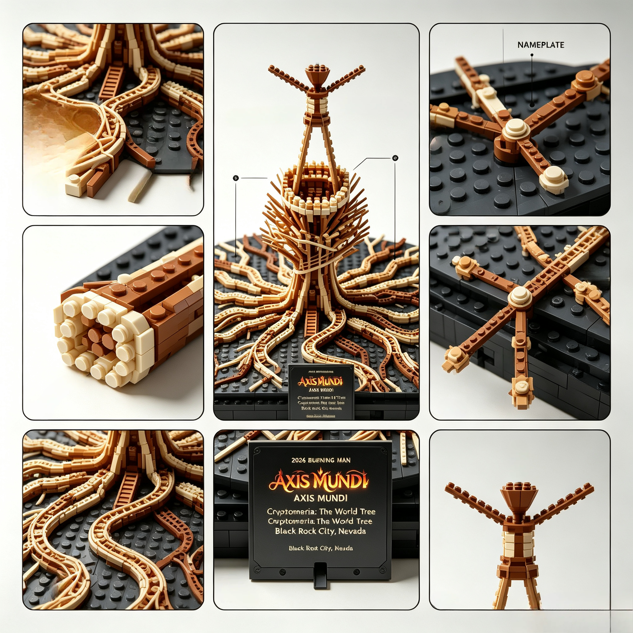 Axis‑Mundi World‑Tree Burning‑Man Building Set