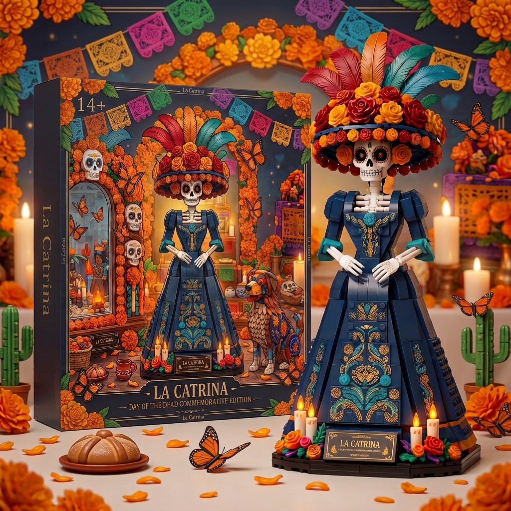 NOVELTYBRICKS 2026 Day of the Dead Commemorative Edition: La Catrina Elegance Building Block Set
