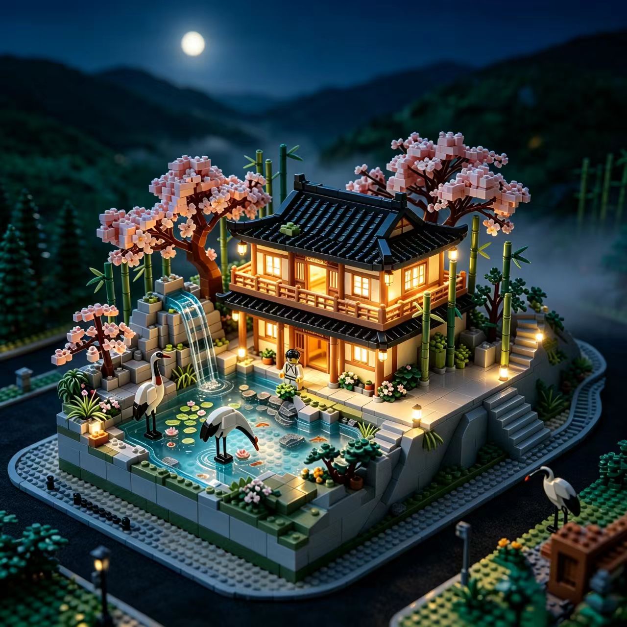 Zen Crane Garden Building Set
