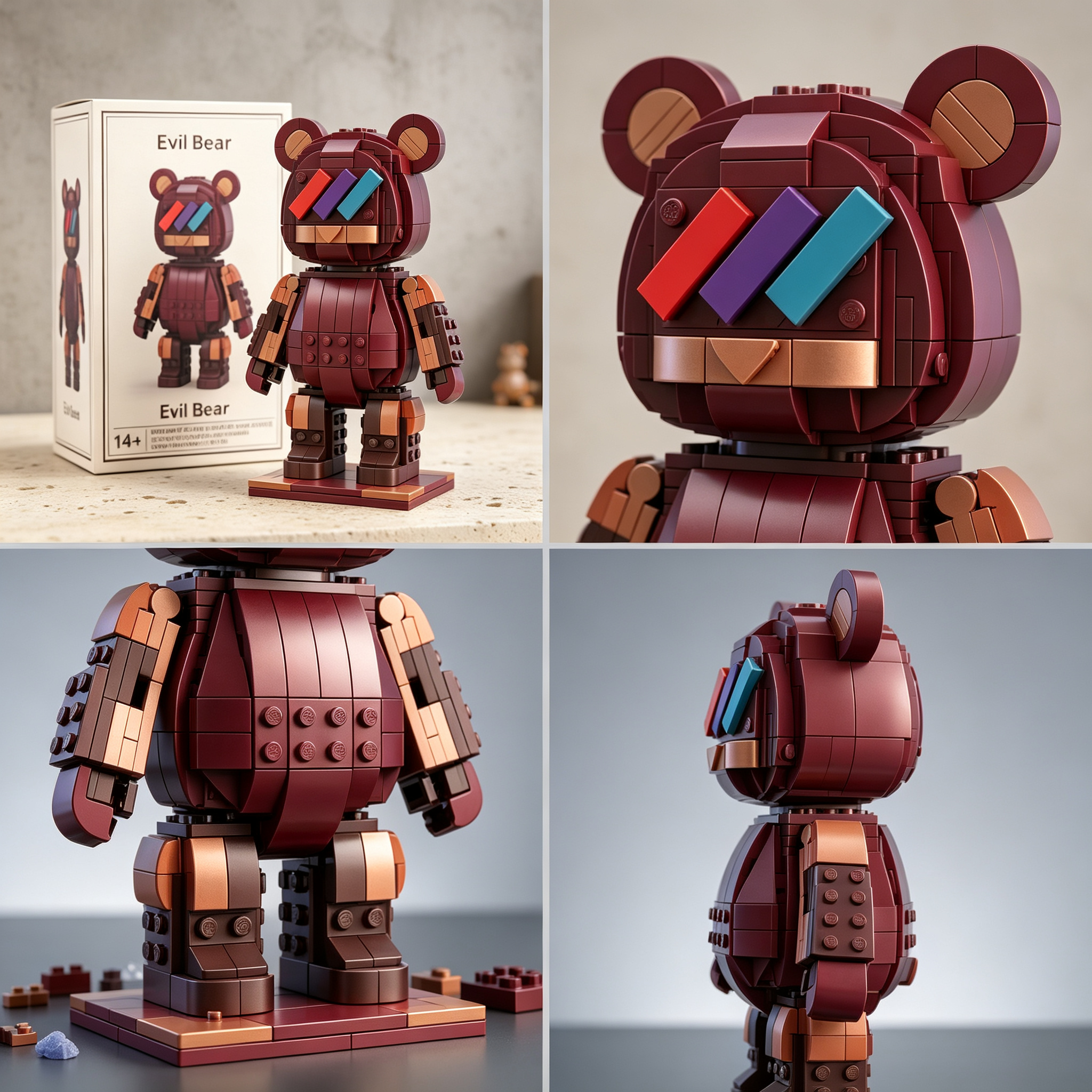 Evil‑Styling Trendy Giant‑Bear Build‑up Collectible Decor