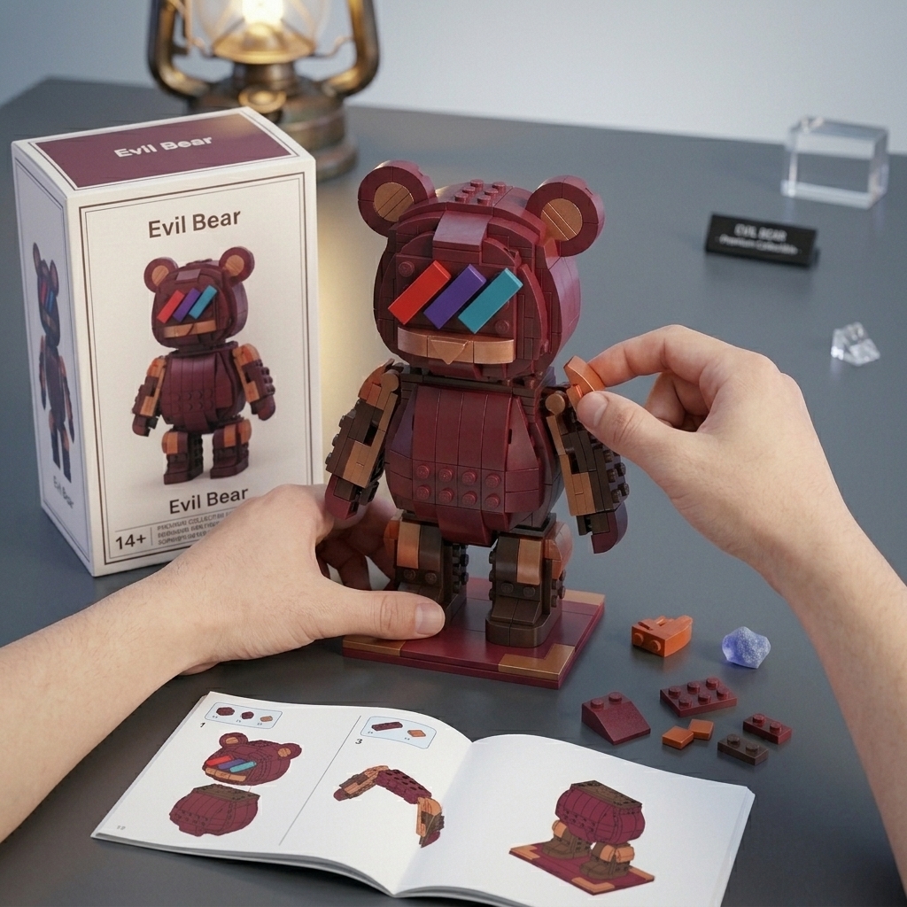 Evil‑Styling Trendy Giant‑Bear Build‑up Collectible Decor