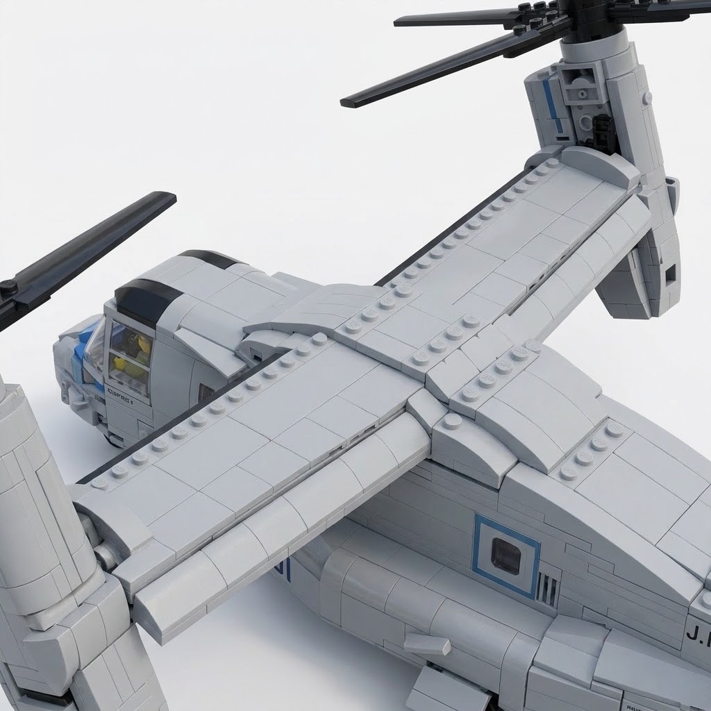 Military Series V-22 Osprey Tiltrotor Aircraft Building Block Set - 1852 PCS