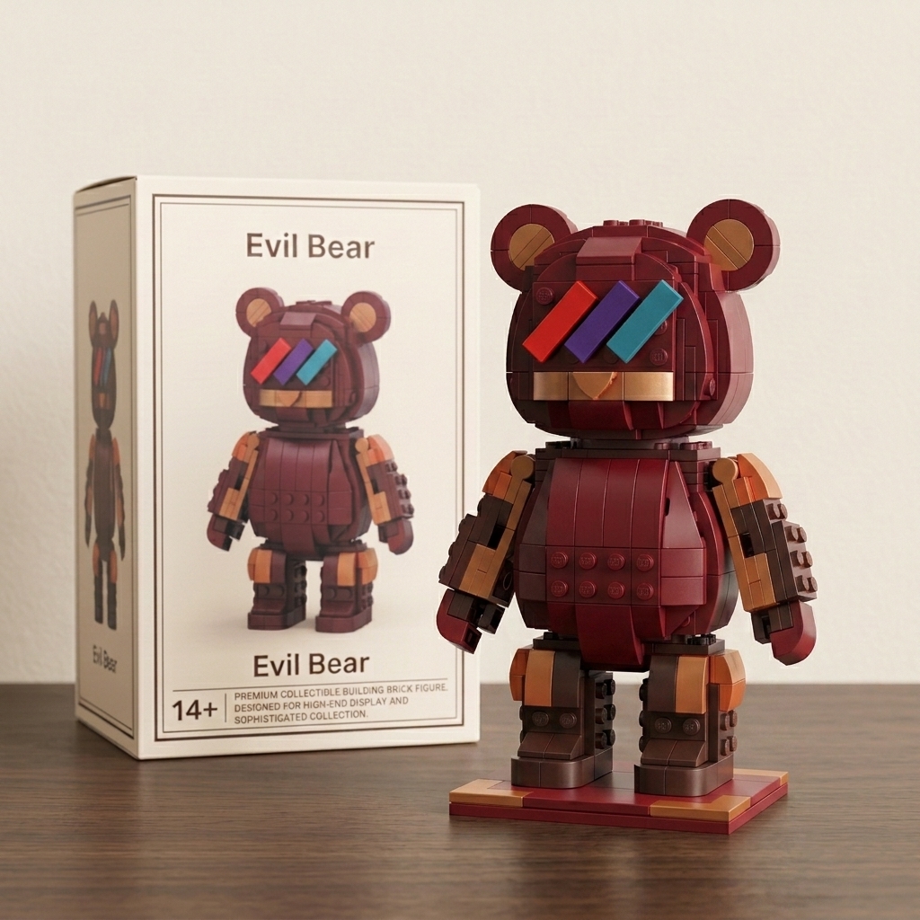 Evil‑Styling Trendy Giant‑Bear Build‑up Collectible Decor