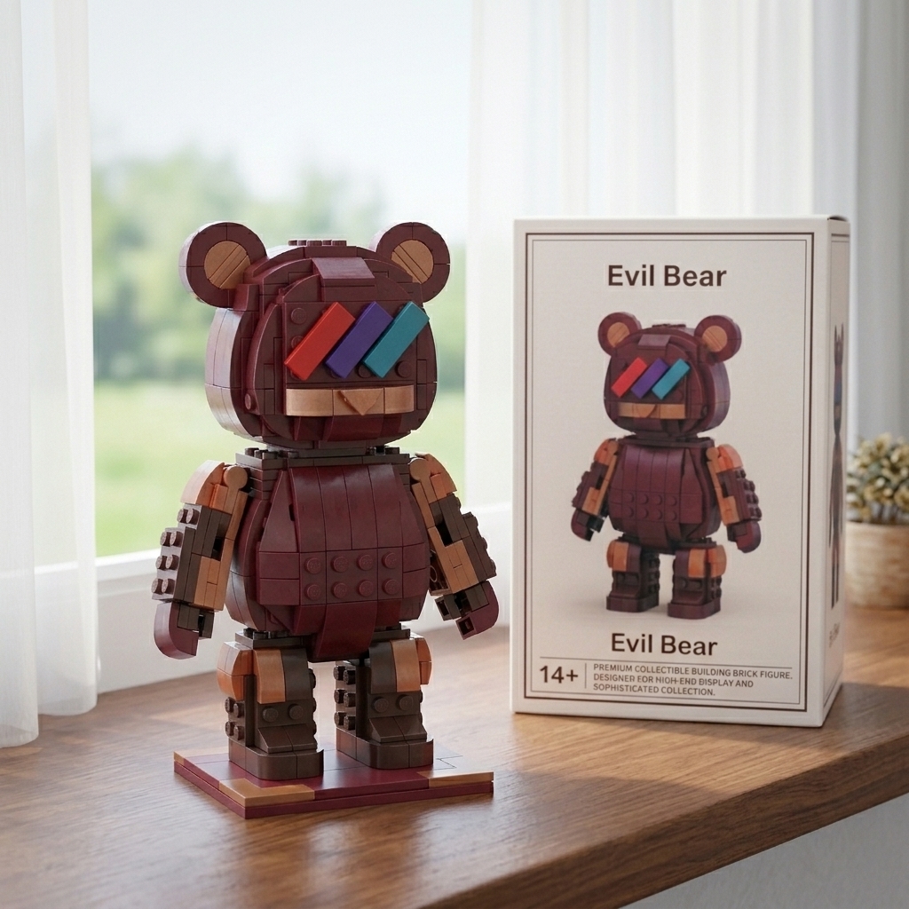 Evil‑Styling Trendy Giant‑Bear Build‑up Collectible Decor