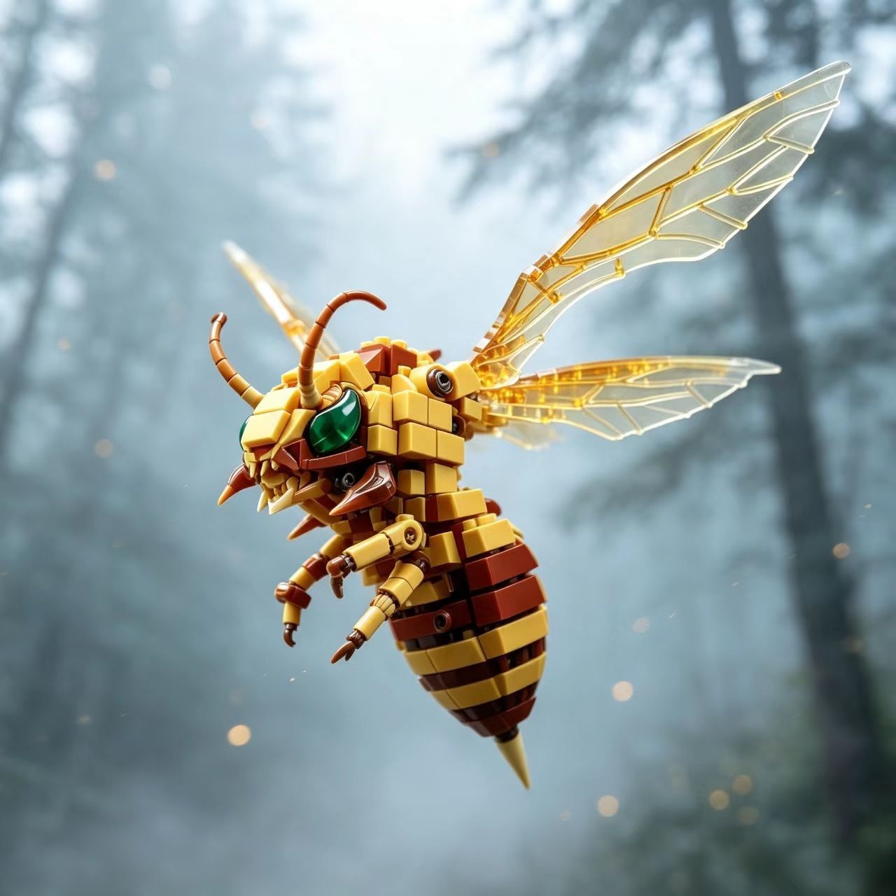 Golden Edge –Flying Reconnaissance Skull Abdominal Hornet Building Blocks Set