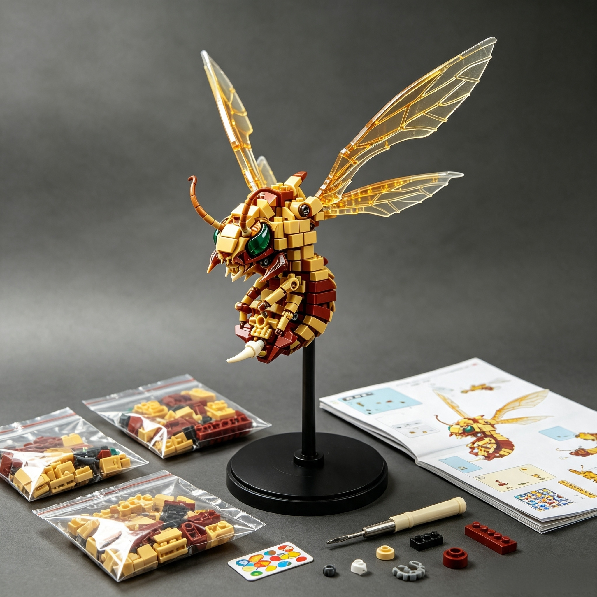 Fantasy Warrior Wasp Insect Building Blocks Set