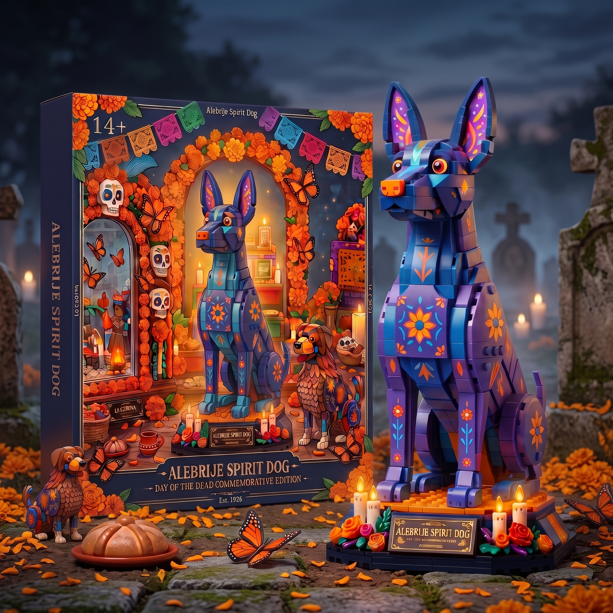 Day of the Dead Commemorative Edition Alebrije Spirit Dog Building Set