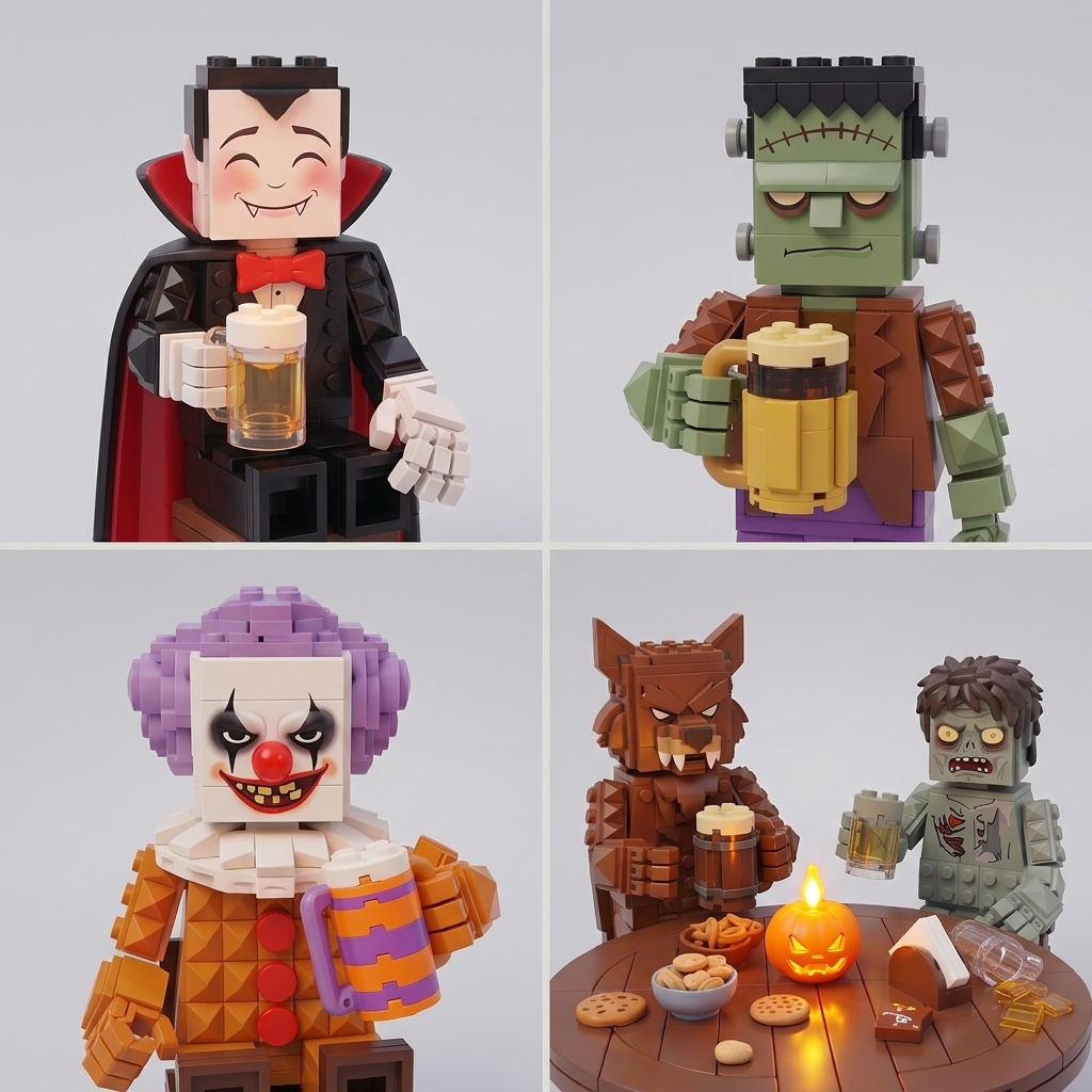 THE MONSTER CREW — Halloween Monster Character Building Block Set