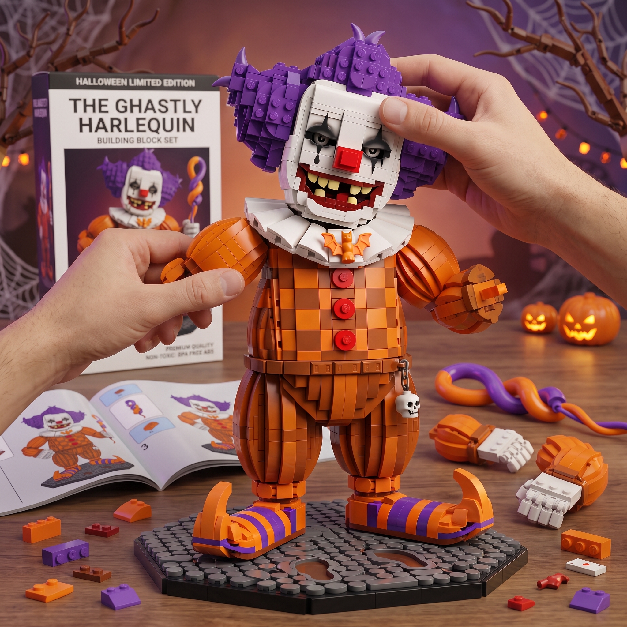Dark Carnival Sinister Clown, Halloween Themed Collectible Decor Statue
