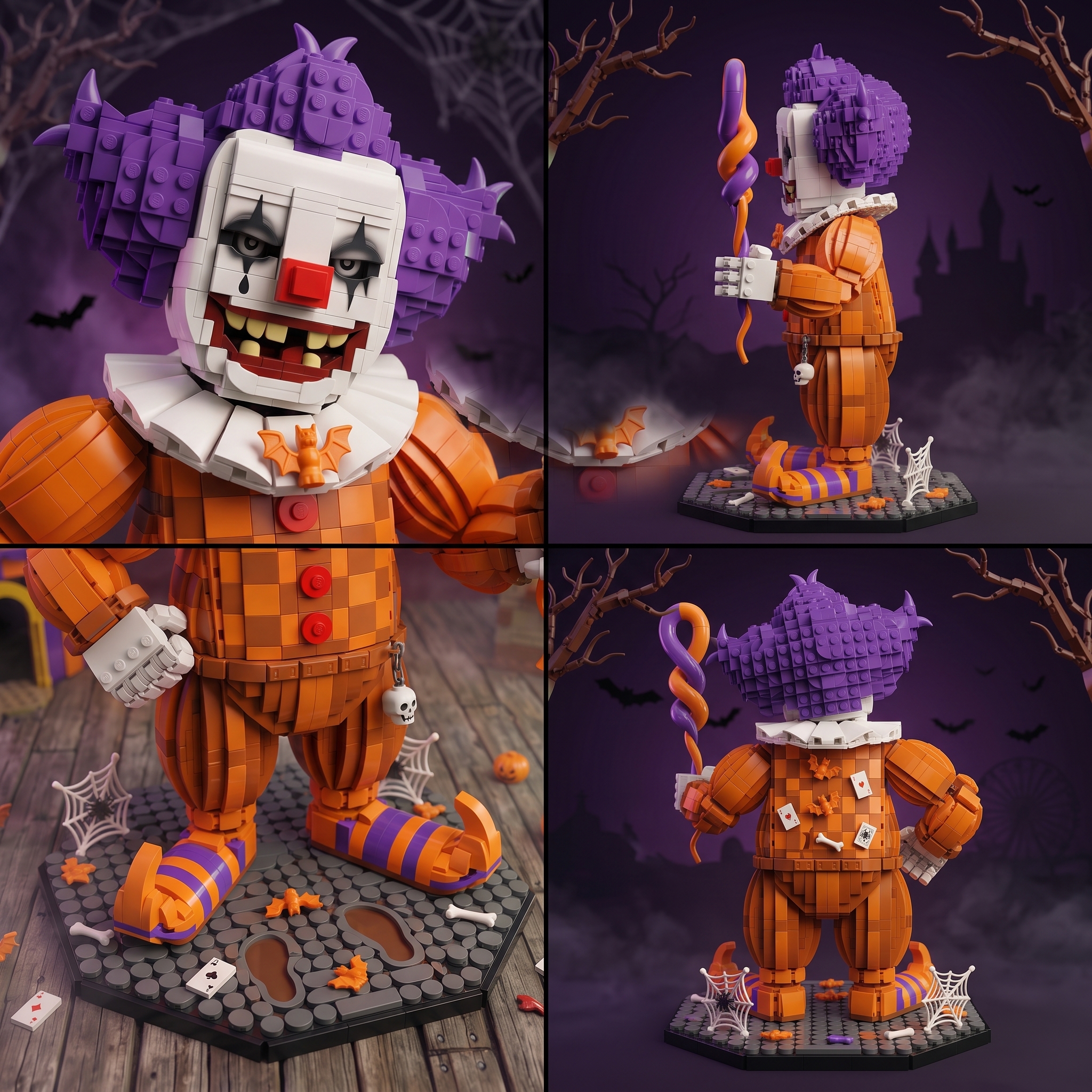 Sinister Circus Clown Statue — Halloween Limited Edition Building Block Set