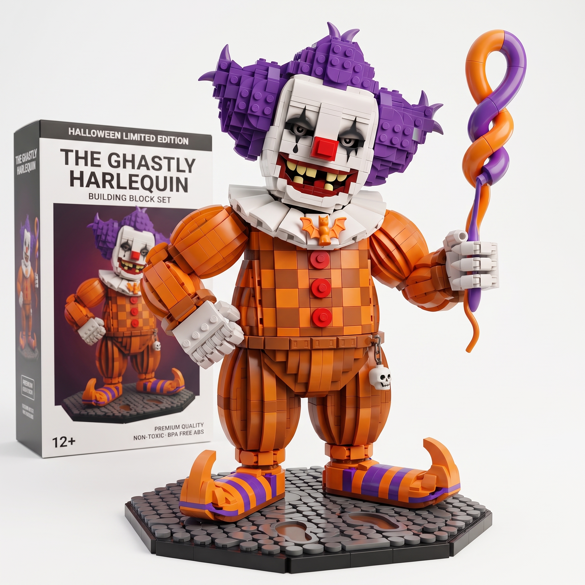 Sinister Circus Clown Statue — Halloween Limited Edition Building Block Set