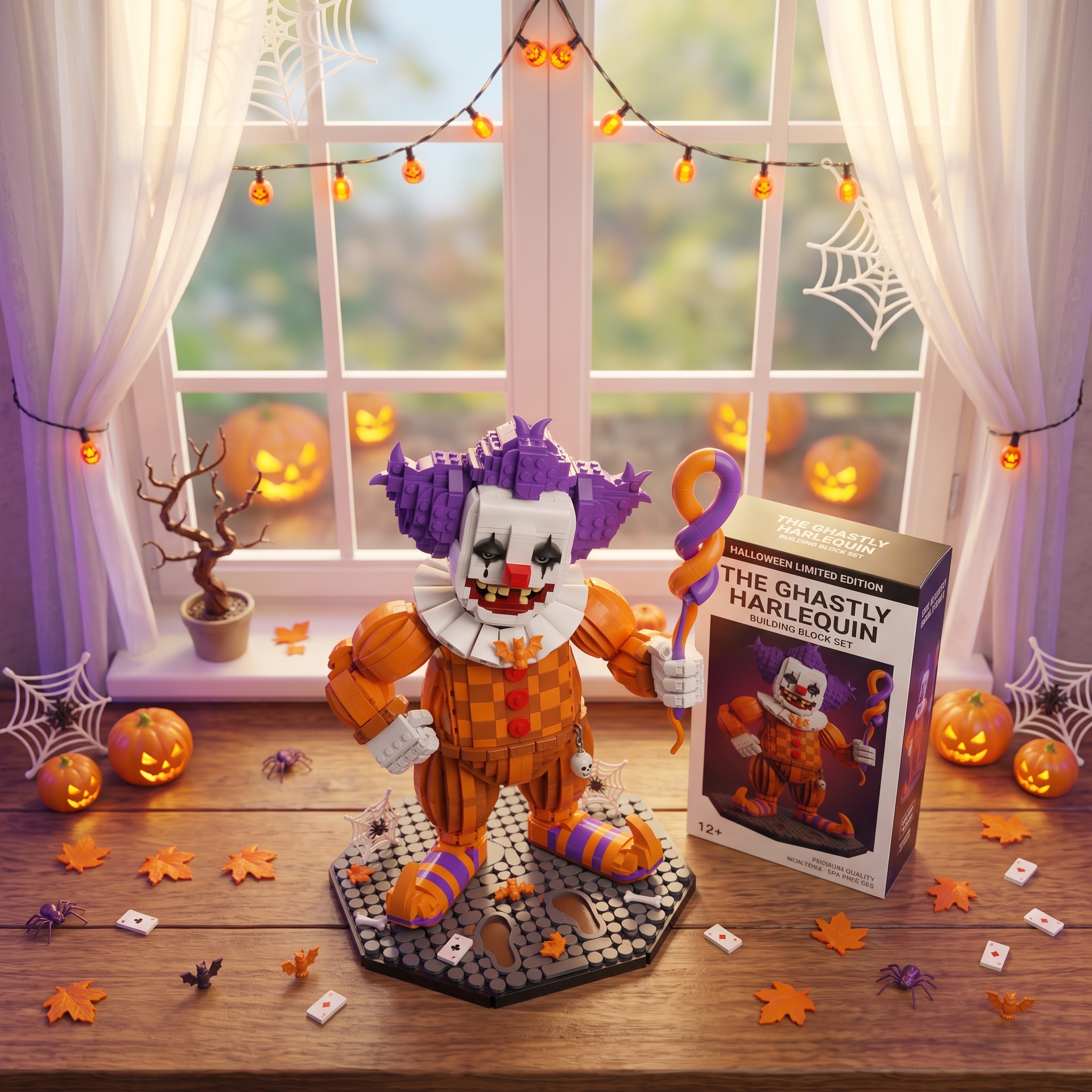 Dark Carnival Sinister Clown, Halloween Themed Collectible Decor Statue