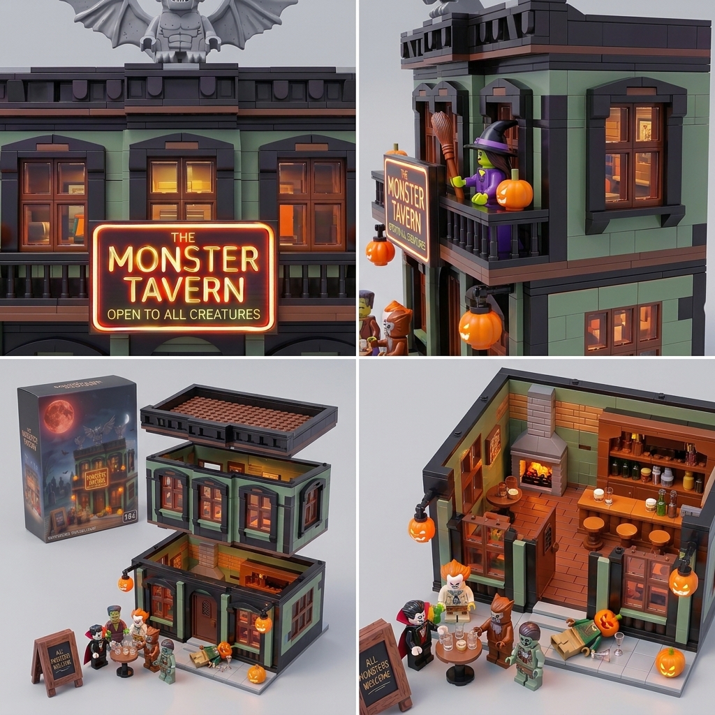 NOVELTYBRICKS 2026 Halloween Edition: The Monster Tavern Collector's Set