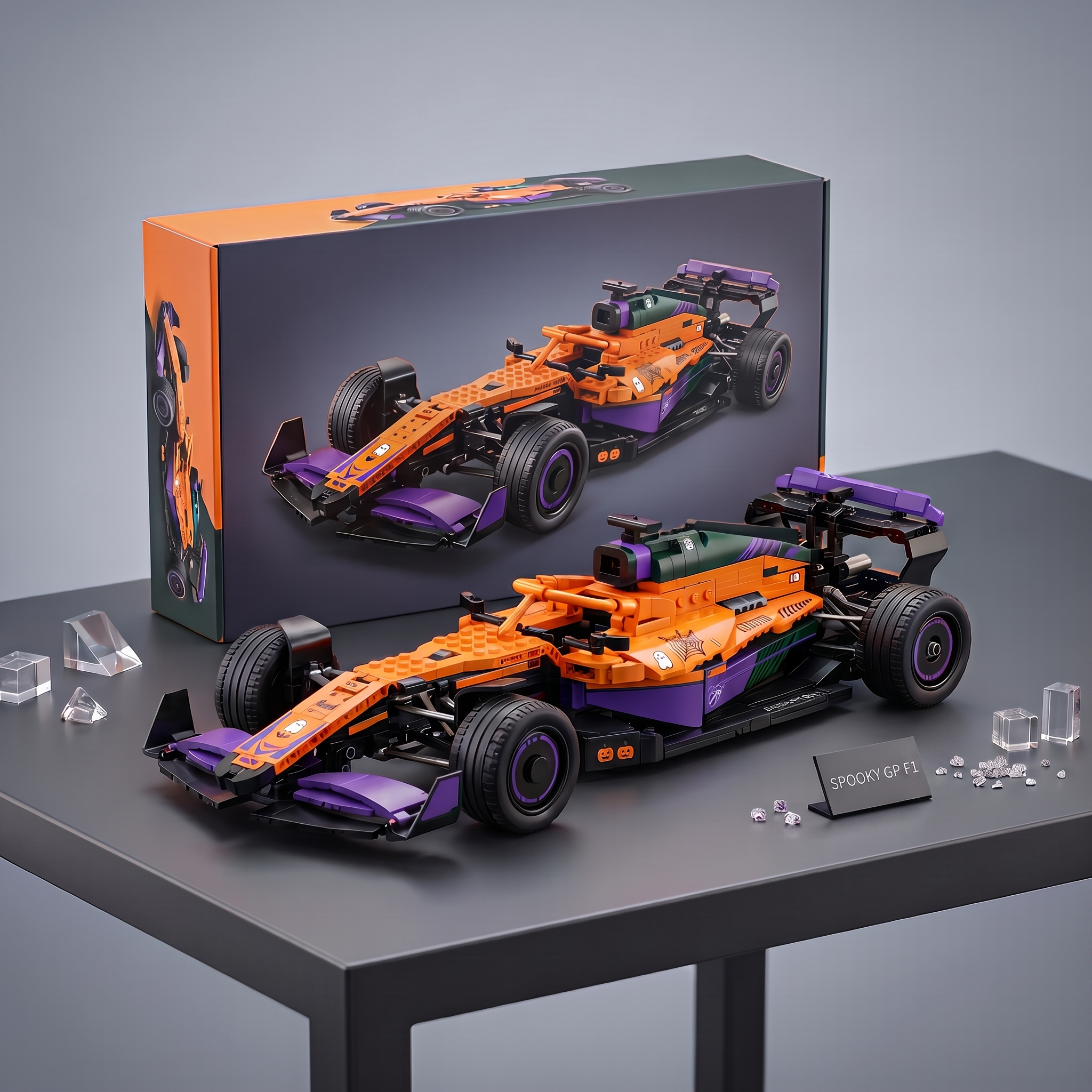 Spooky GP Race‑Car Halloween‑themed F1‑Style Build‑up Decor