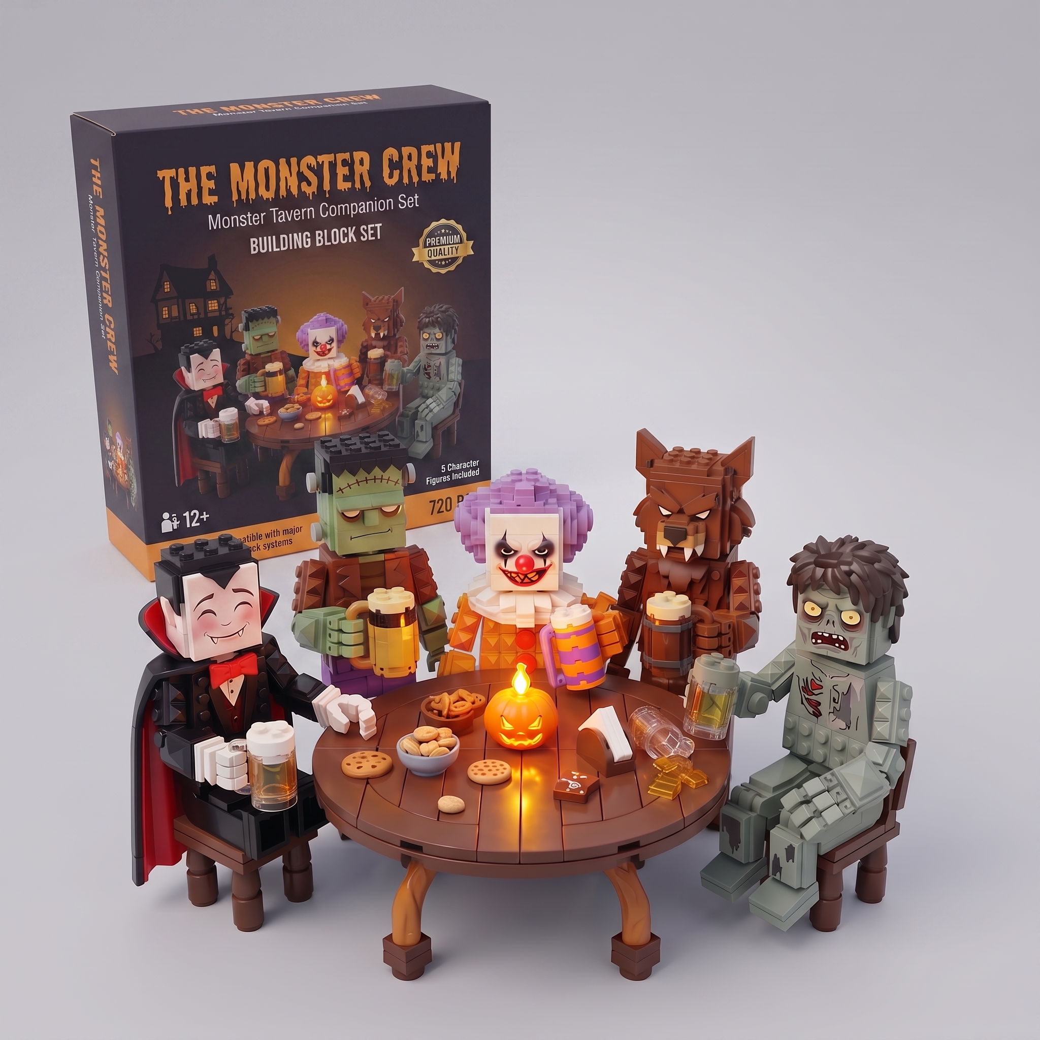 THE MONSTER CREW — Halloween Monster Character Building Block Set