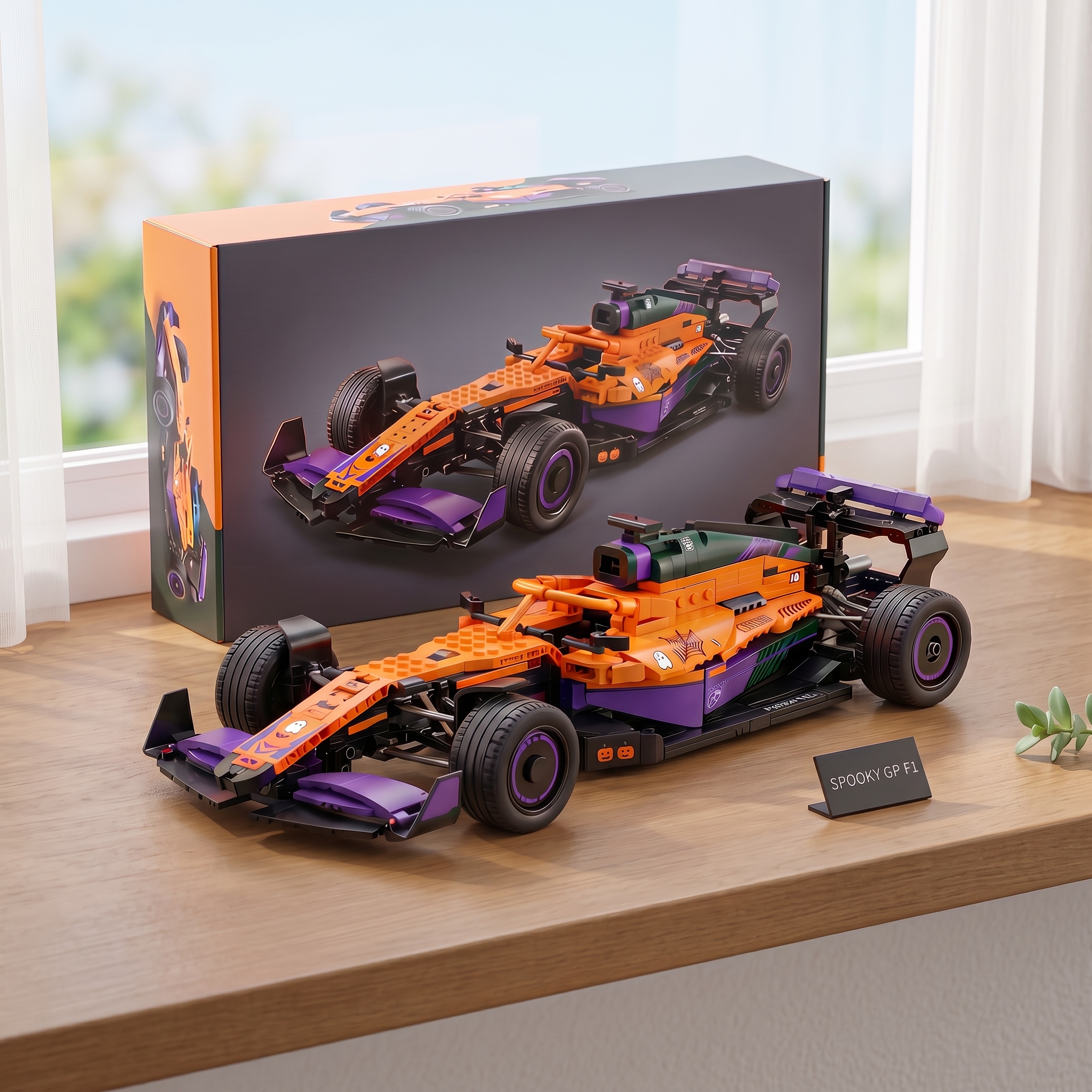 Spooky GP Race‑Car Halloween‑themed F1‑Style Build‑up Decor