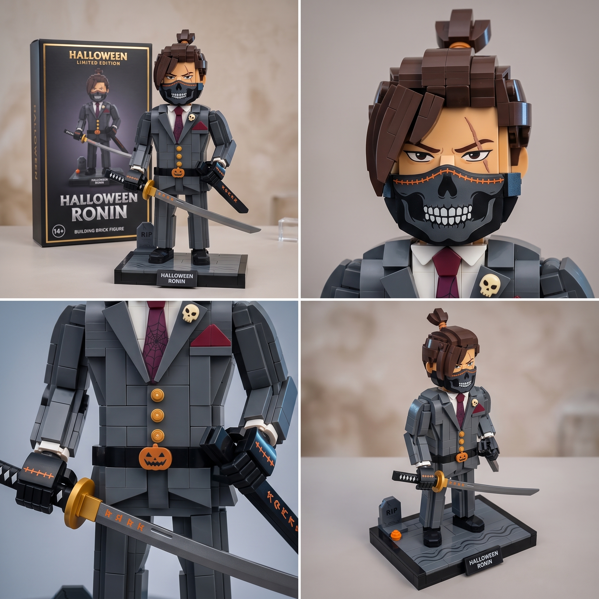 Halloween Ronin Suit‑Samurai Large‑Figure Build‑up Decor