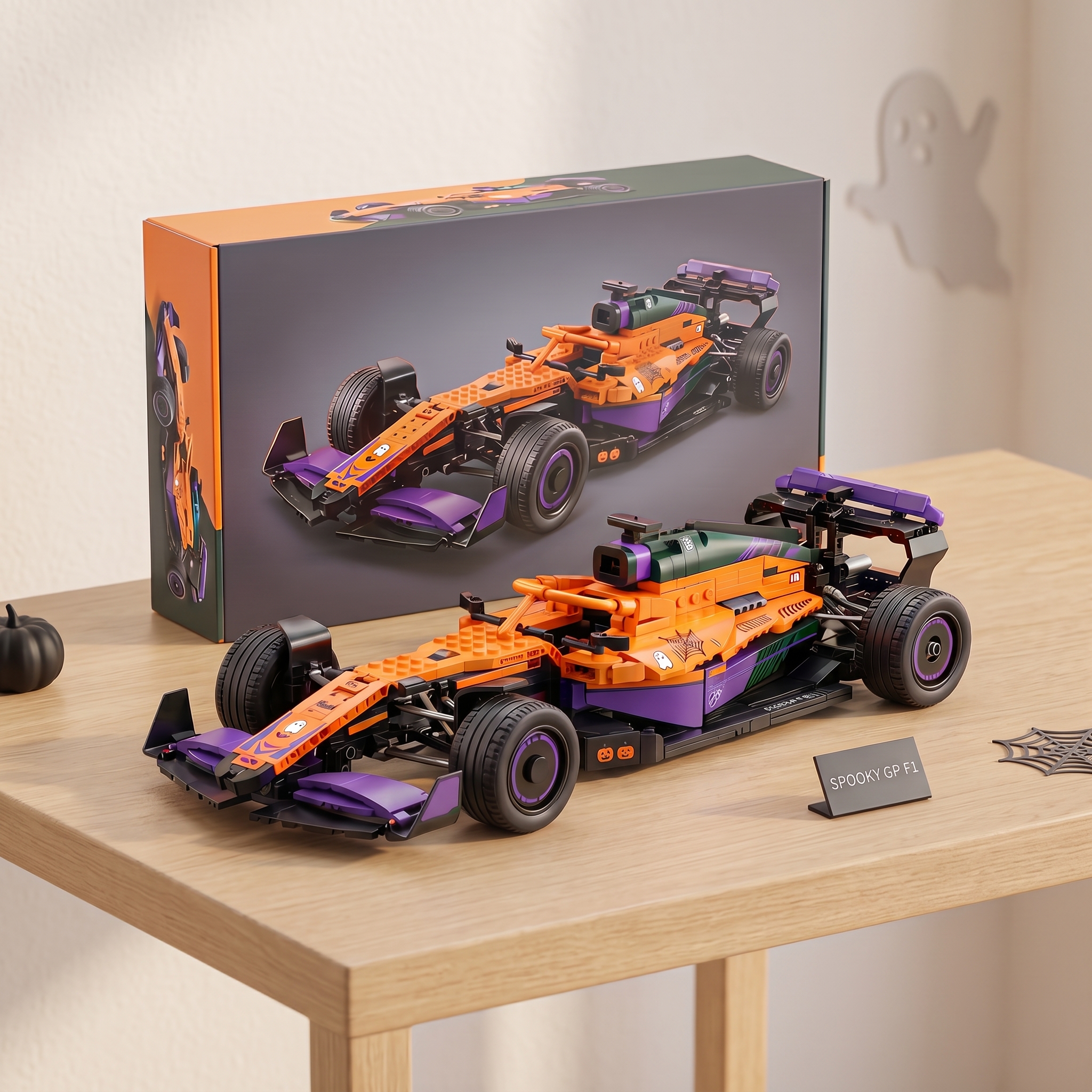 Spooky GP Race‑Car Halloween‑themed F1‑Style Build‑up Decor