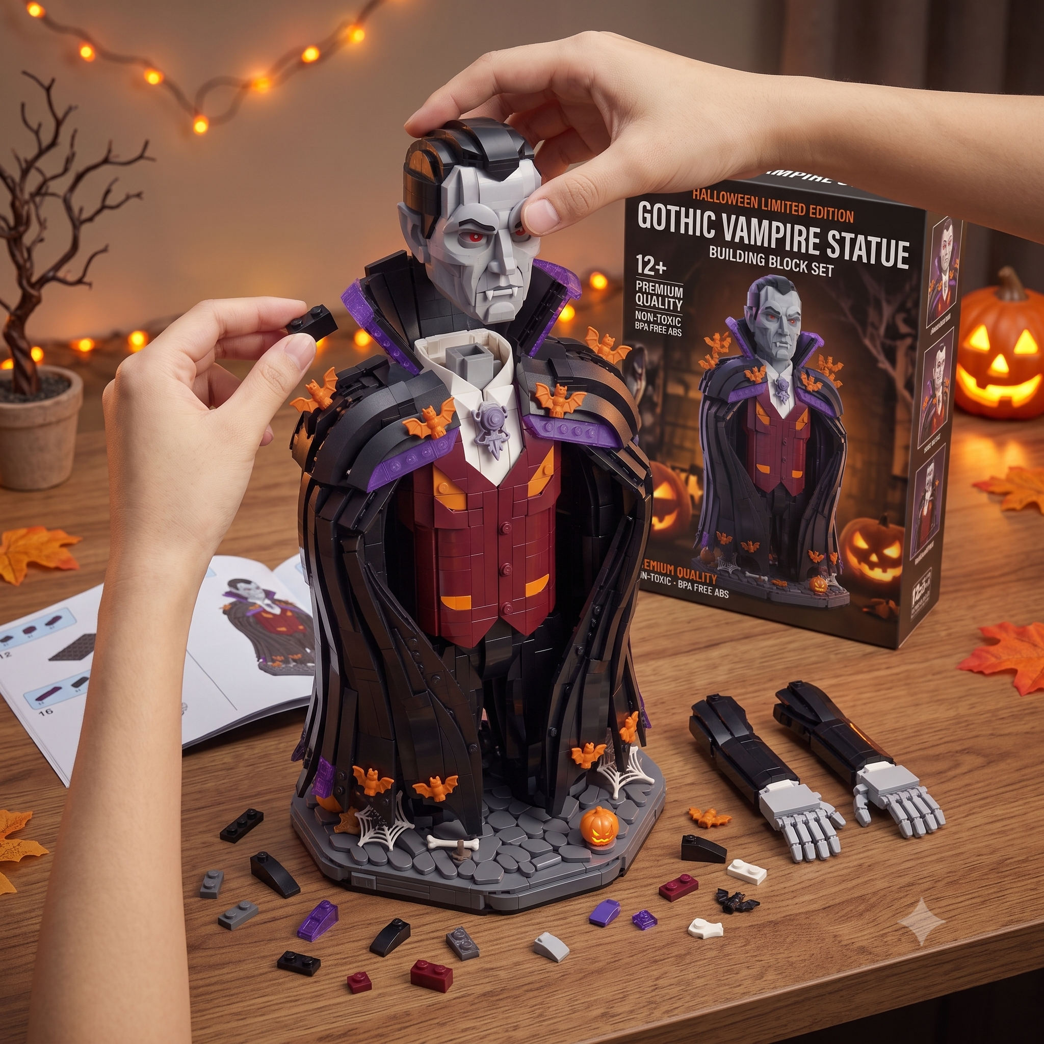 Gothic Vampire Statue — Halloween Limited Edition Building Block Set