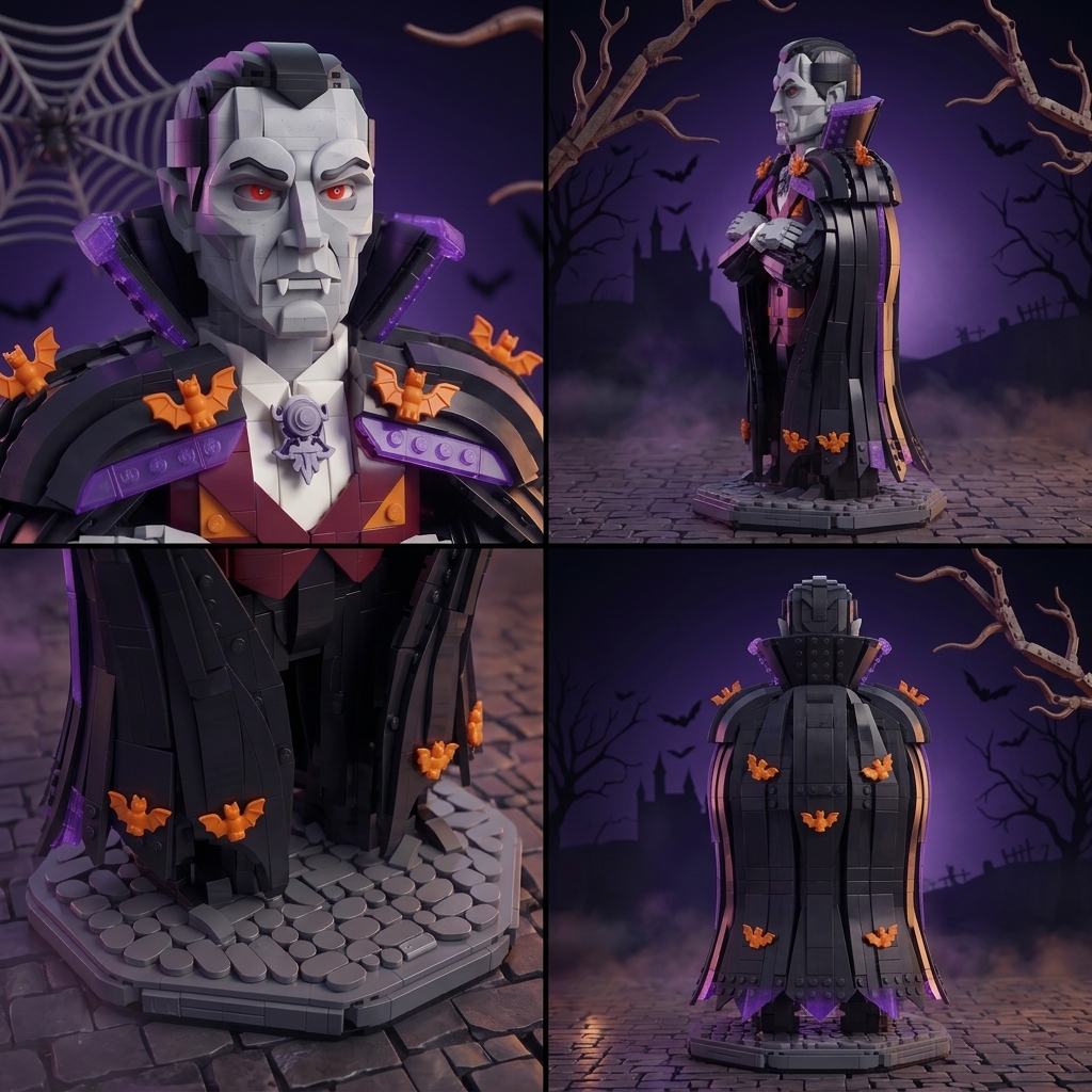 Gothic Vampire Statue — Halloween Limited Edition Building Block Set