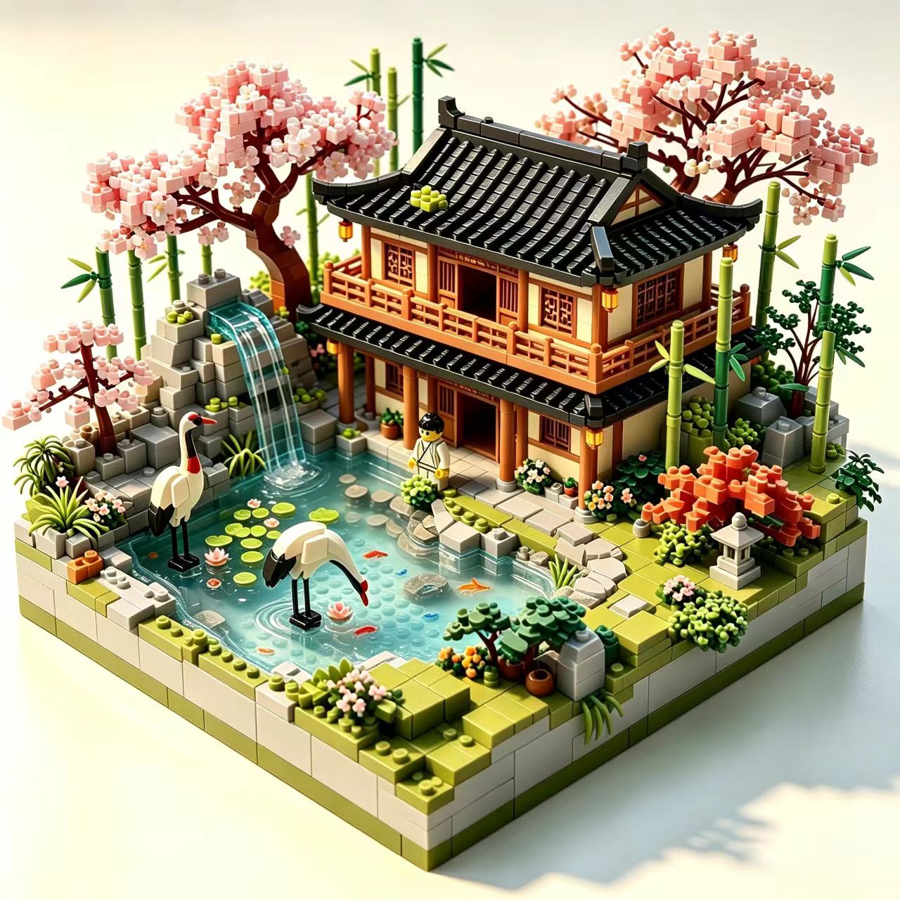 Zen Crane Garden Building Set