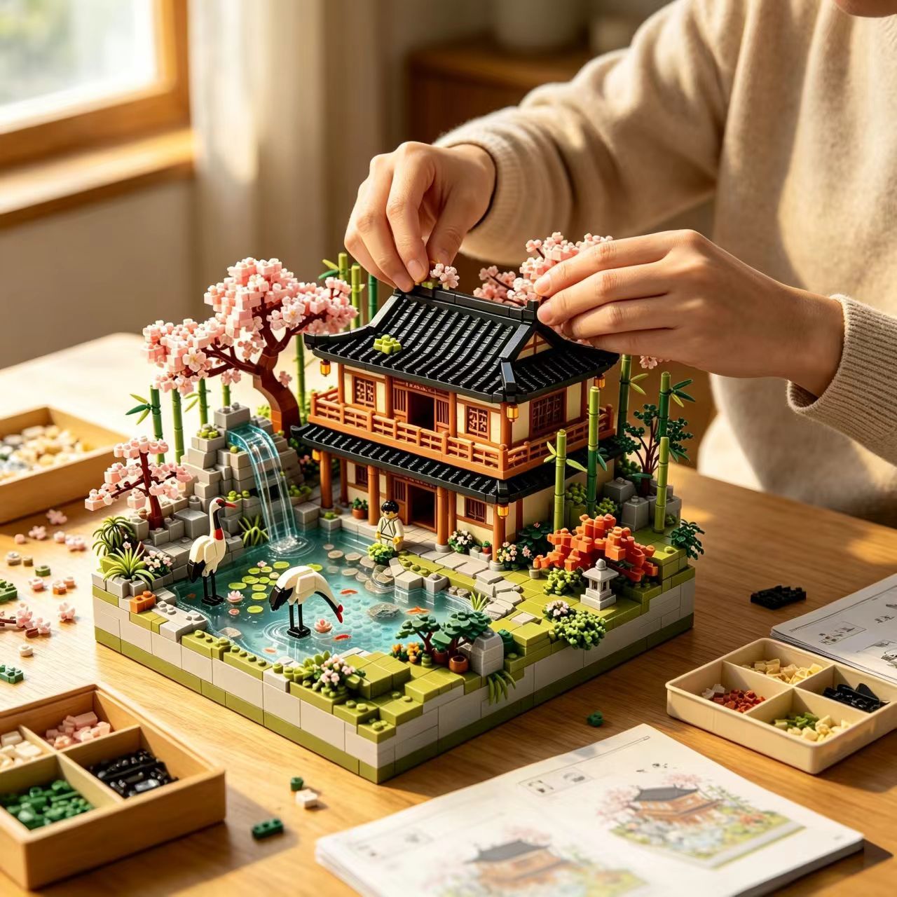 Zen Crane Garden Building Set