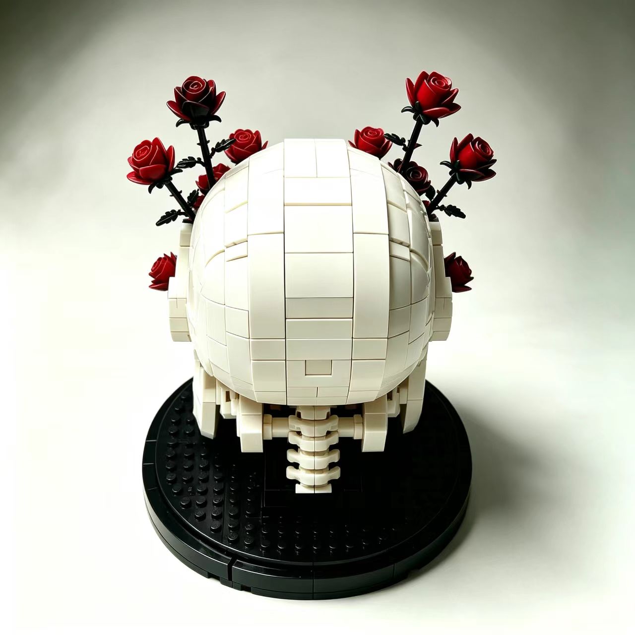 Skull & Red Roses Building Set
