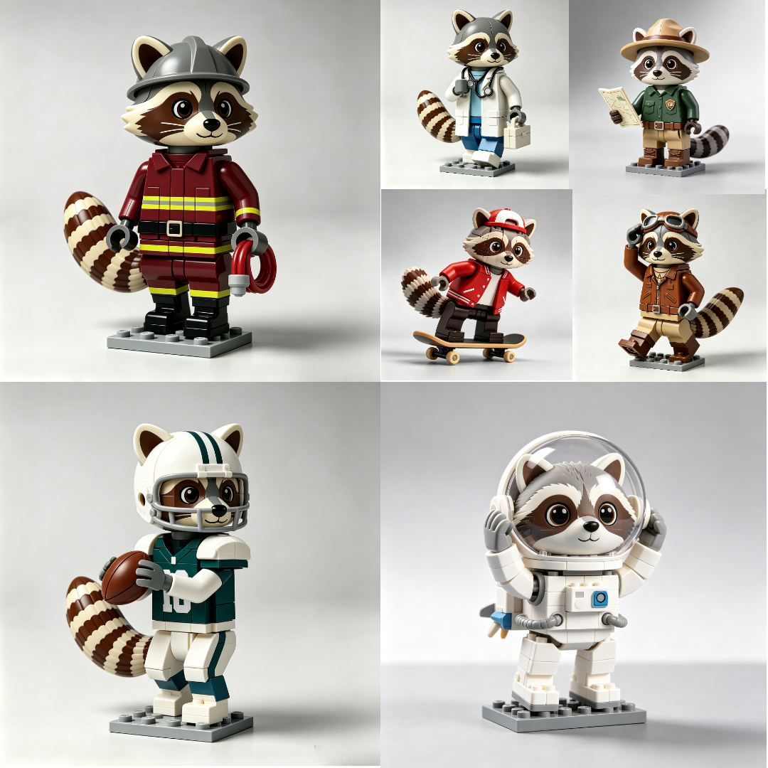 Raccoon 7‑Day Career Week Collectible Set