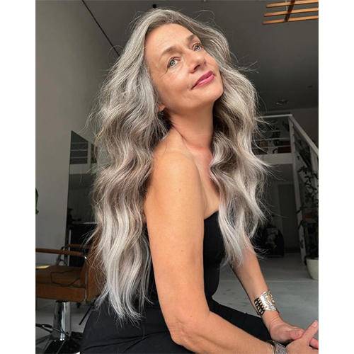 【HOT SALE】Ocean Wave Long hair topper | Natural and soft hair | 12-24 inch | 27 colors | Breathable Silk Base | Natural seamlike human scalp