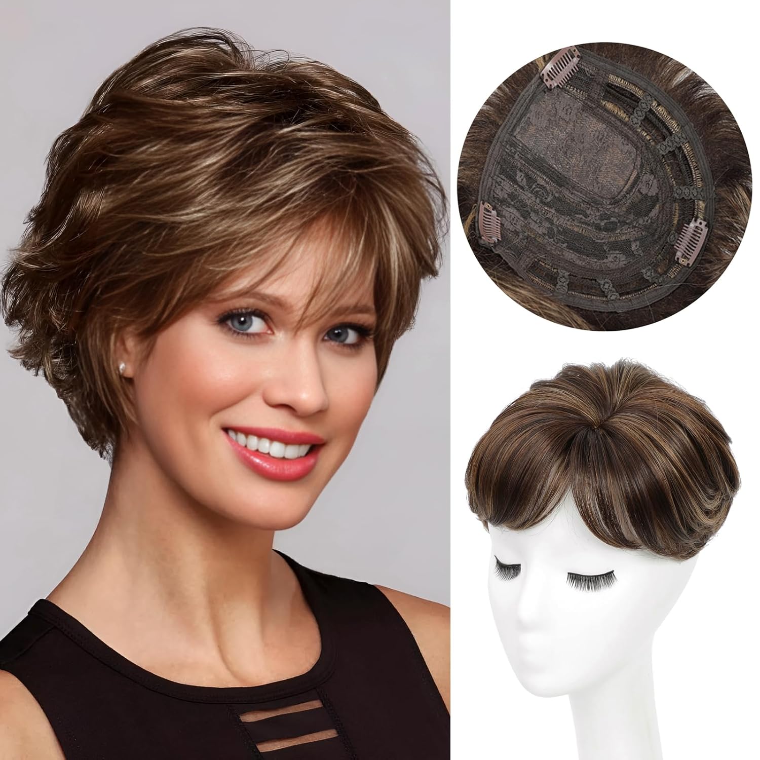 š„HOT SALEš„100% Remy Hair Topper Wigs Mono Base Hair Pieces|From thin to thick in seconds