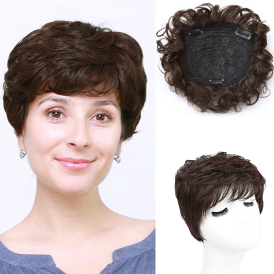 Natural Curly Human Hair Topper for Women
