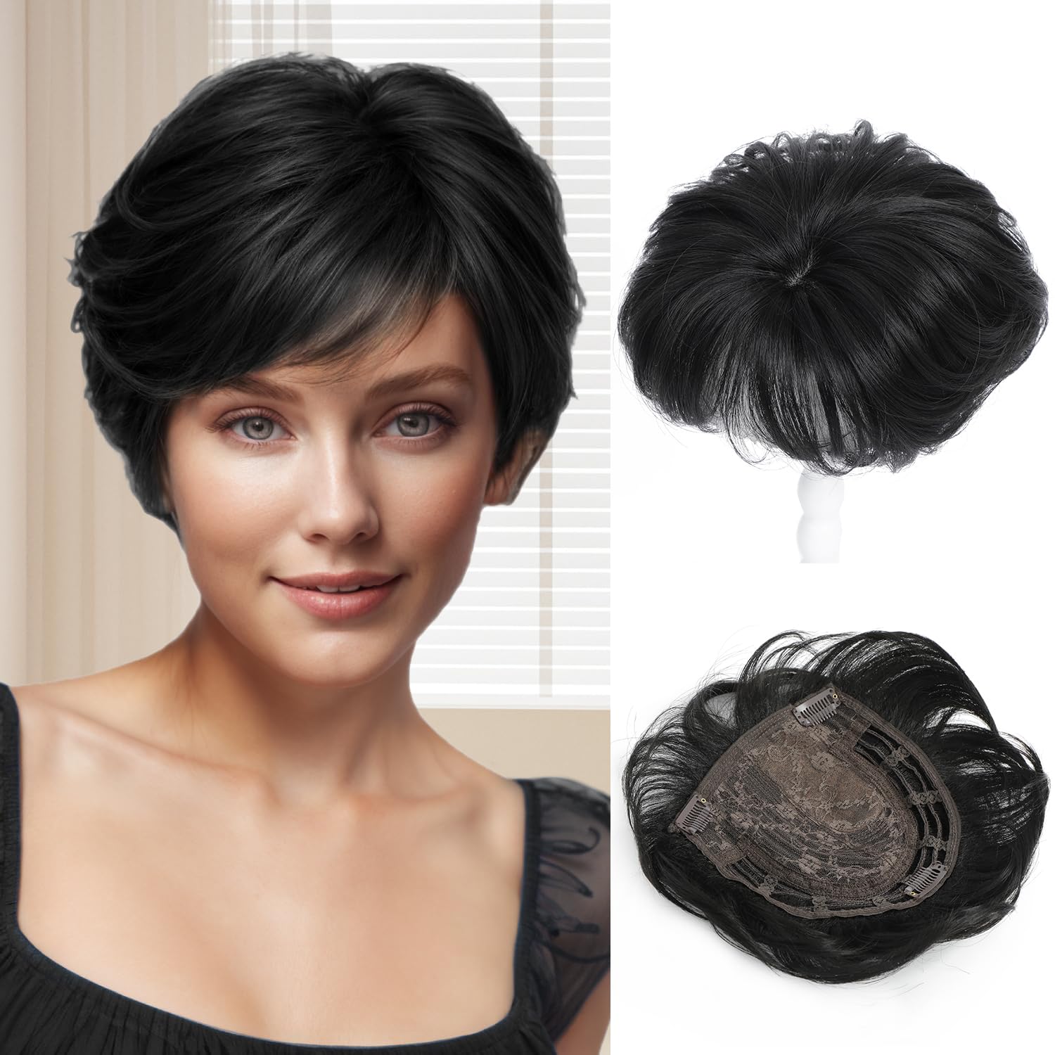 š„HOT SALEš„100% Remy Hair Topper Wigs Mono Base Hair Pieces|From thin to thick in seconds