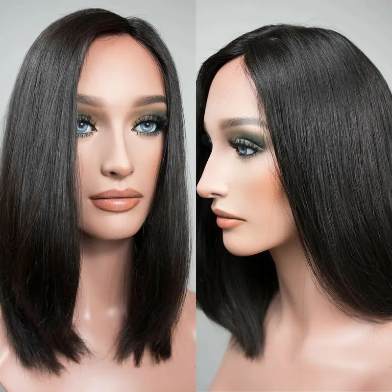 Natural Human Hair Topper | Straight Style丨Perm-able丨Silk & Lace Base | 9'' * 9'' Base丨 Give You a Brand New Look