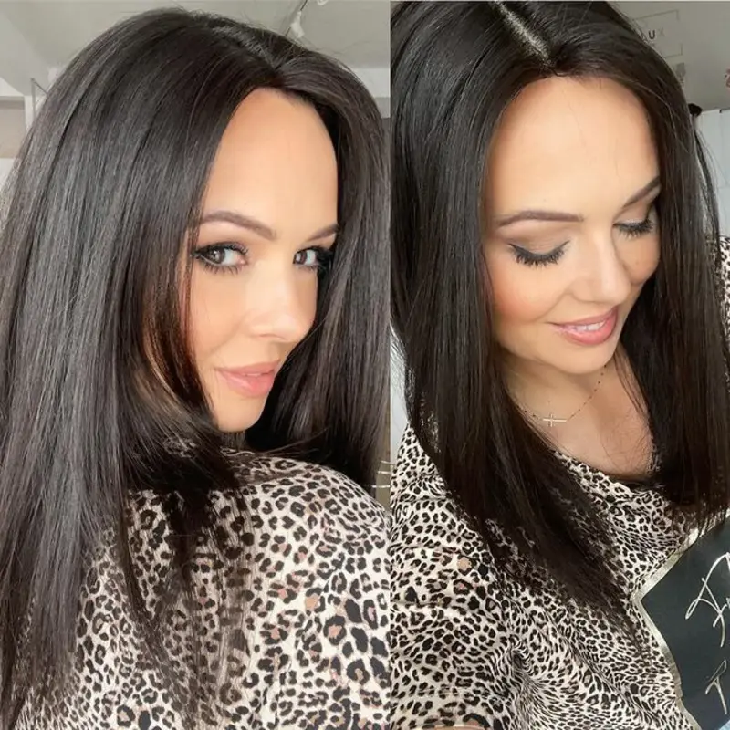 Natural Human Hair Topper | Straight Style丨Perm-able丨Silk & Lace Base | 9'' * 9'' Base丨 Give You a Brand New Look