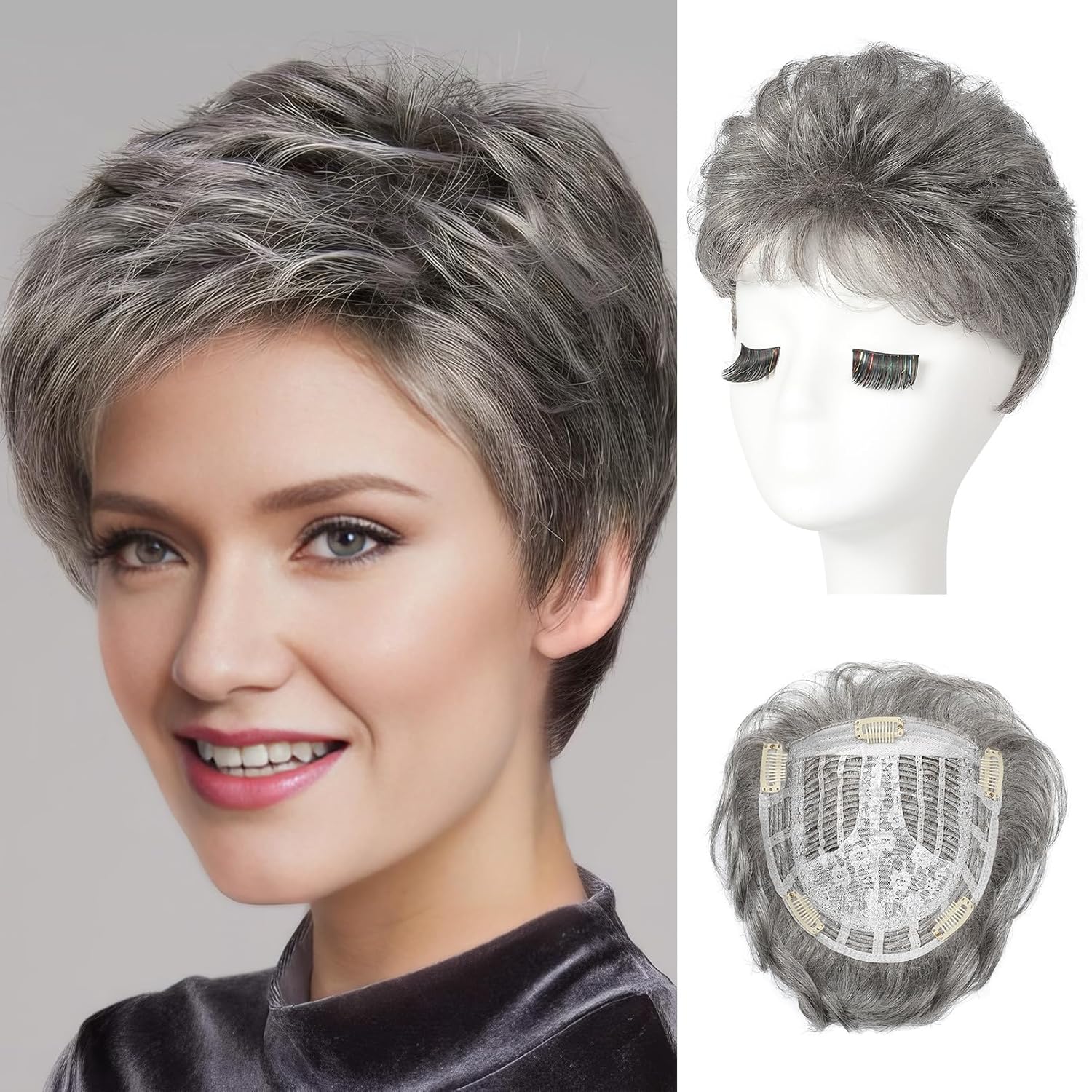 š„HOT SALEš„100% Remy Hair Topper Wigs Mono Base Hair Pieces|From thin to thick in seconds