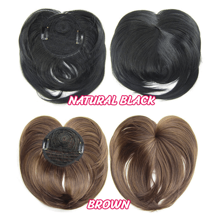 2022 HOT SALE🔥 |SHORT NATURAL  HAIR TOPPERS With Bangs
