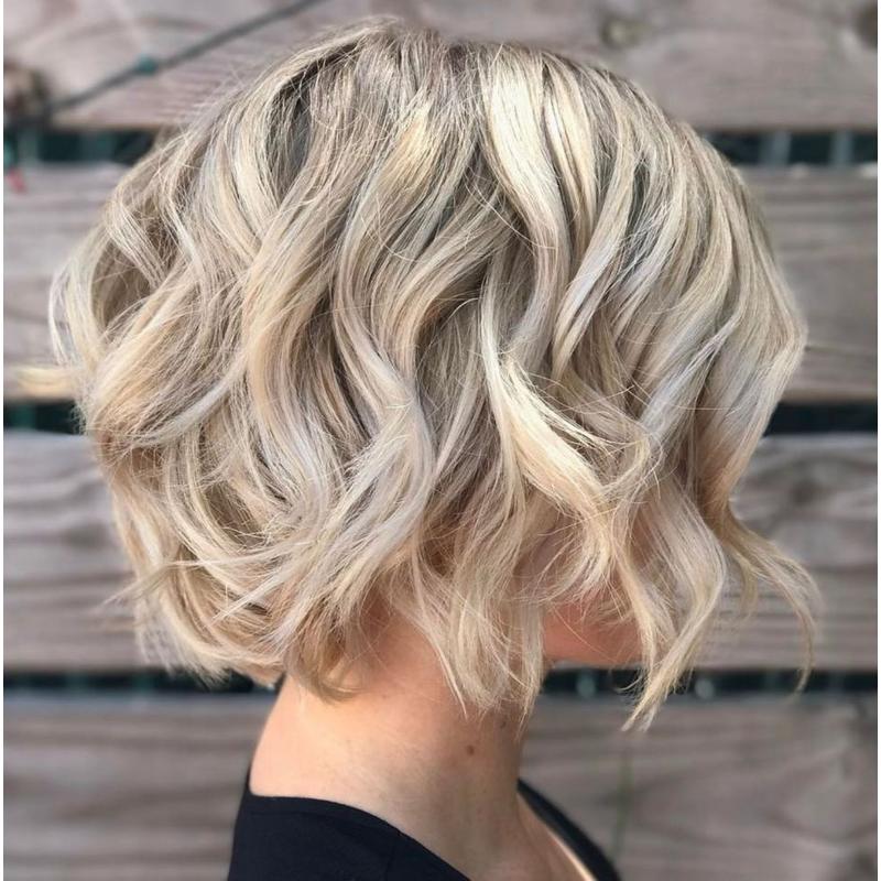 【HOT SALE】| Shaggy Wavy Bob | Balayage | Layered hair Natural Hair Topper | Can Be Hot Roll and Dyed | Add Hair Volume Instantly | Easy to wear
