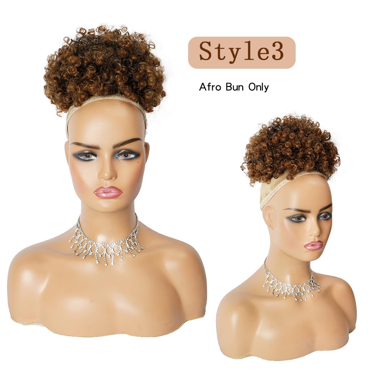 Drawstring Afro Puff Ponytail Extension for Black Women - Short Red Curly Ponytail with Bangs Clip in Wrap Updo Hairpieces