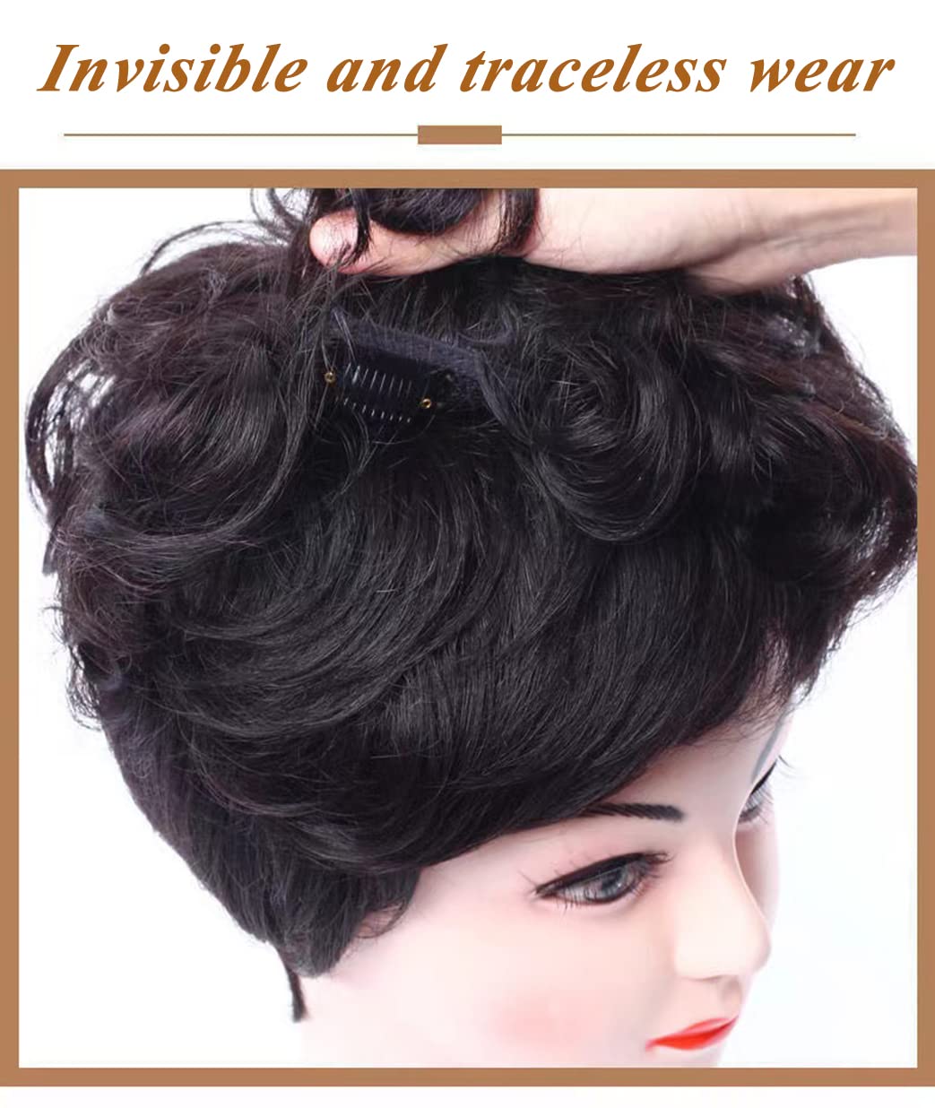 Natural Curly Human Hair Topper for Women