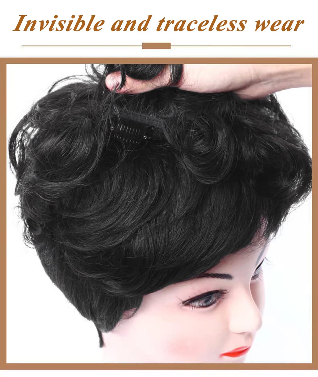 Natural Curly Human Hair Topper for Women