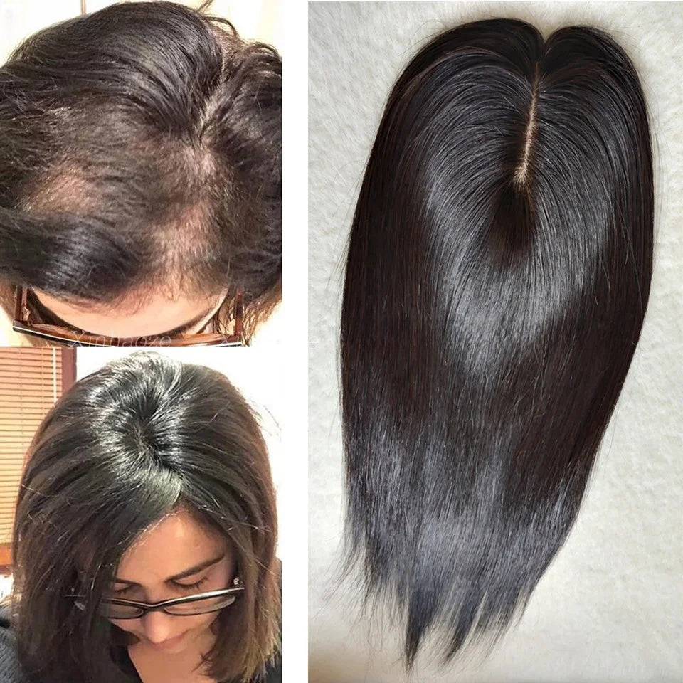 Womens Hair Topper with Clips  Hair Toppers for Thin Hair WomenColor Clip In One Piece Hair Extensions