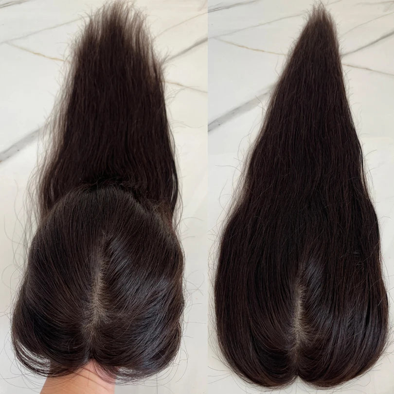 Womens Hair Topper with Clips  Hair Toppers for Thin Hair WomenColor Clip In One Piece Hair Extensions