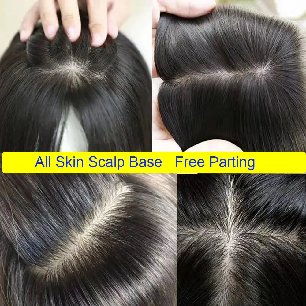 Womens Hair Topper with Clips  Hair Toppers for Thin Hair WomenColor Clip In One Piece Hair Extensions