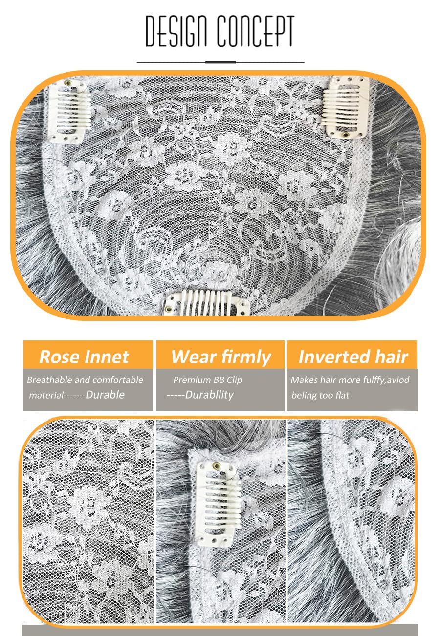 Natural Curly Human Hair Topper for Women