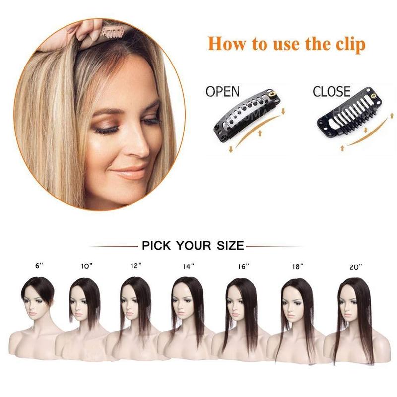 【HOT SALE】Short curly hair topper 2C | Natural and soft hair | 08-16 inch | 10 colors | Breathable Silk Base | Natural seamlike human scalp